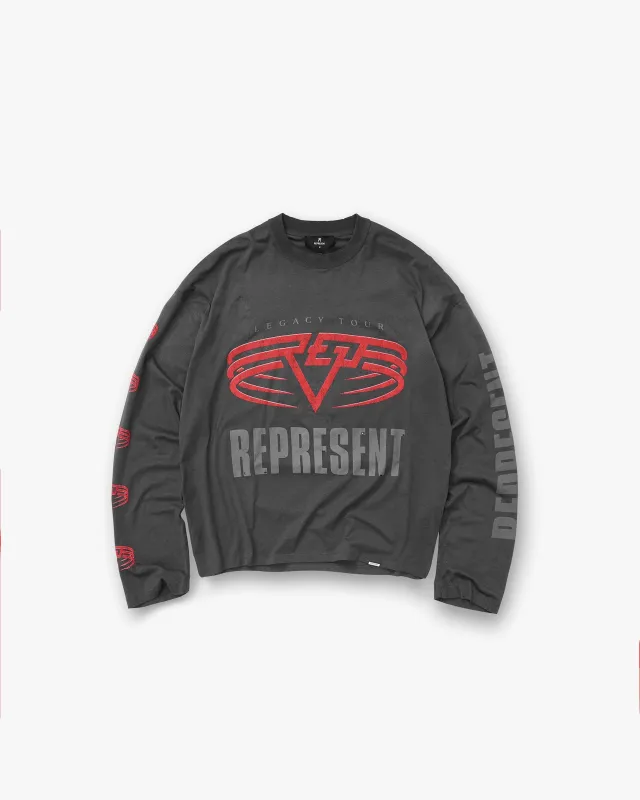 Reversible Living Legacy Tour Long Sleeve T-Shirt - Sun Fade Grey sold by Represent