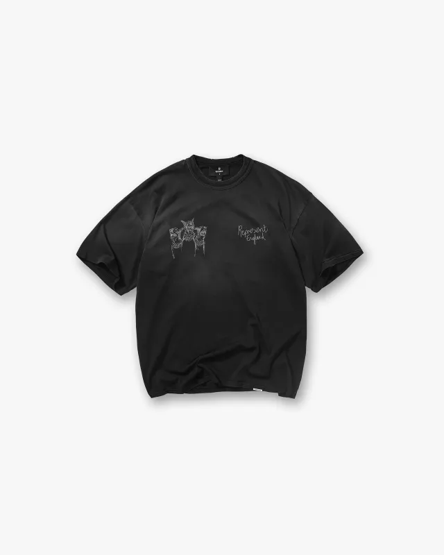 Hand Drawn Thoroughbred T-Shirt - Aged Black sold by Represent