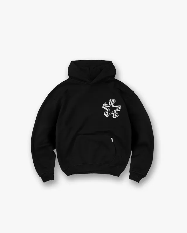 Initial Star Hoodie - Jet Black sold by Represent