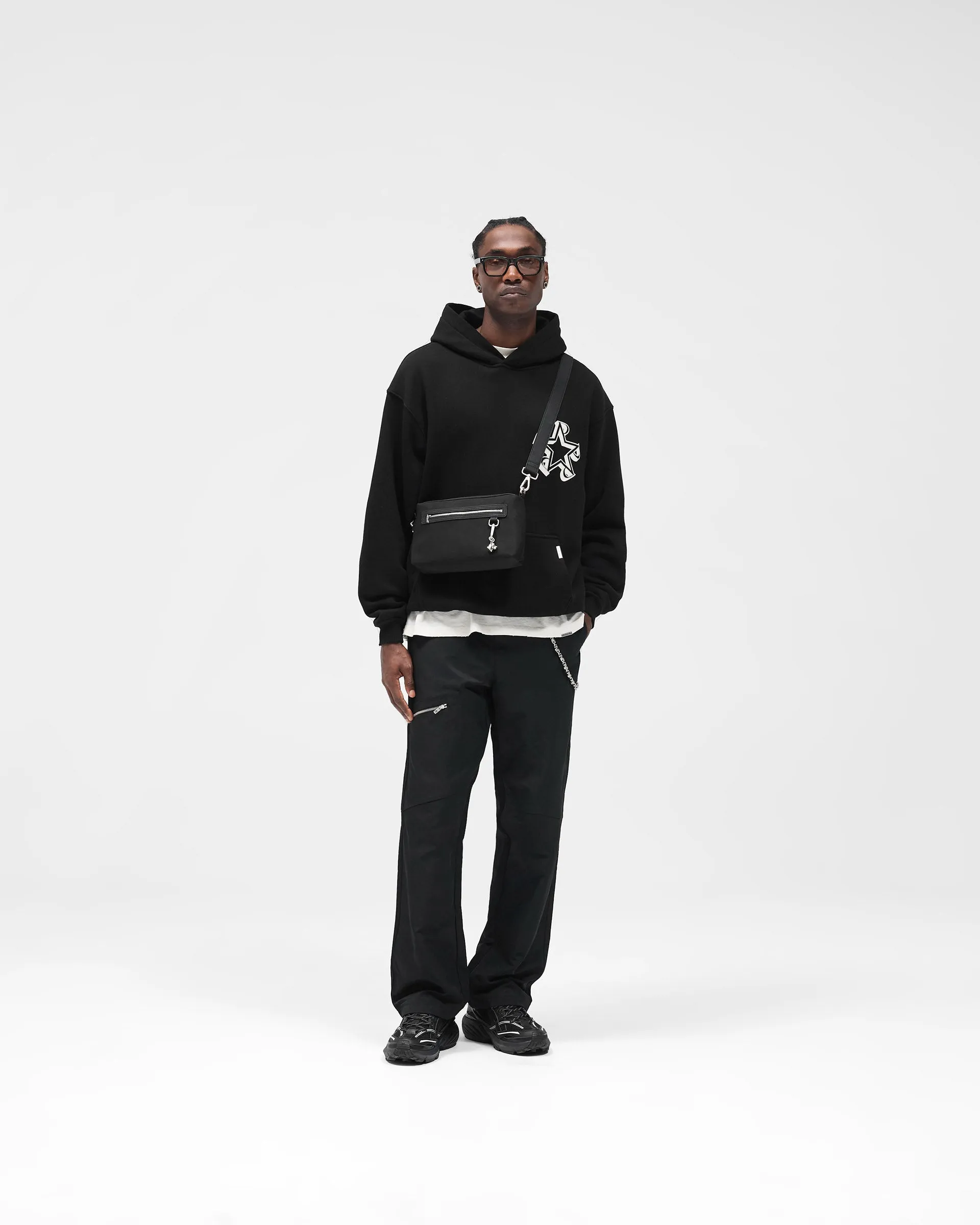 Initial Star Hoodie - Jet Black sold by Represent product image thumbnail 5