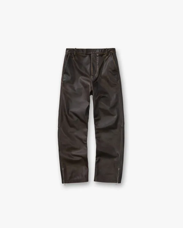 Sunfade Leather Pant - Nero sold by Represent