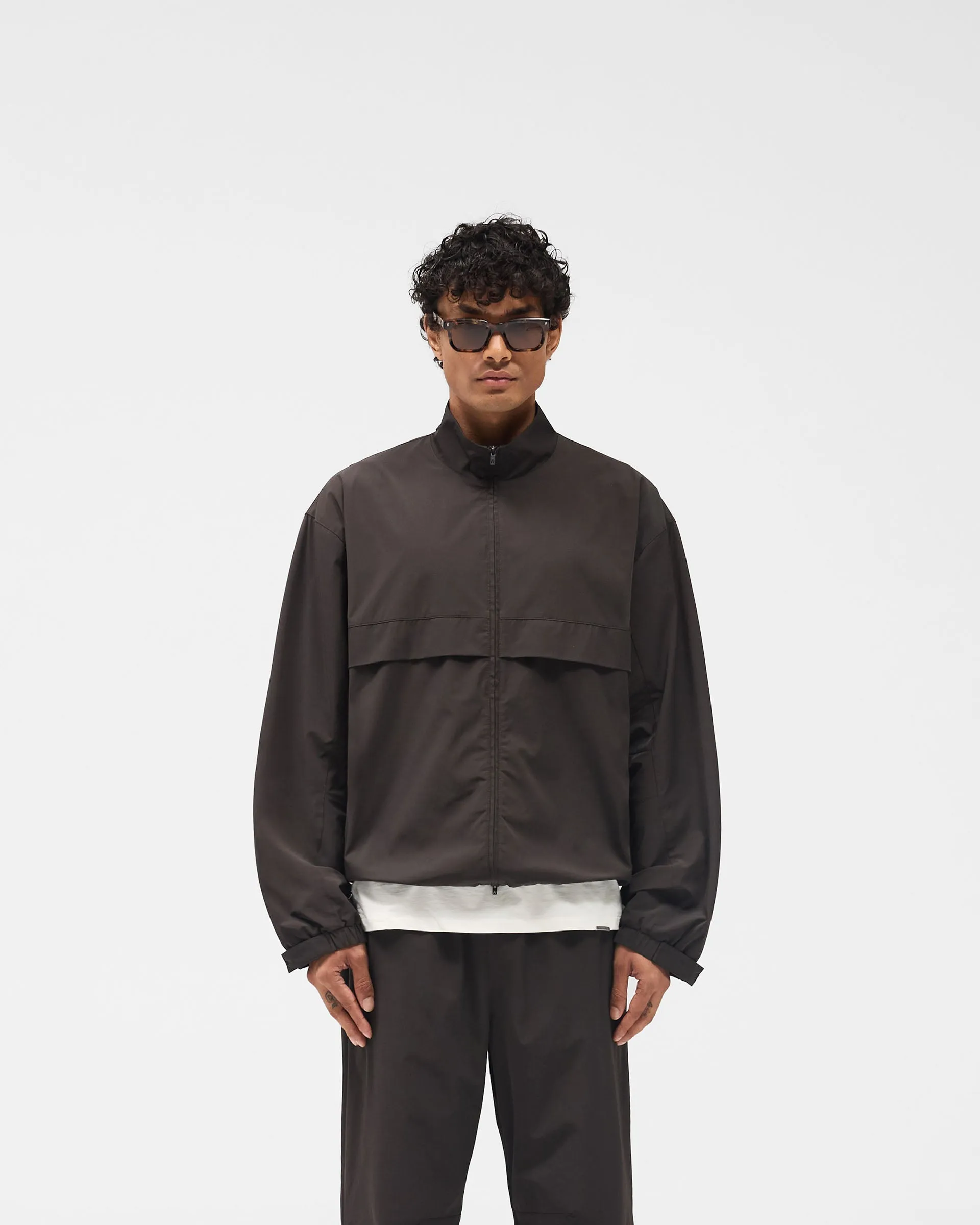 Initial Nylon Track Jacket - Coffee sold by Represent product image thumbnail 3