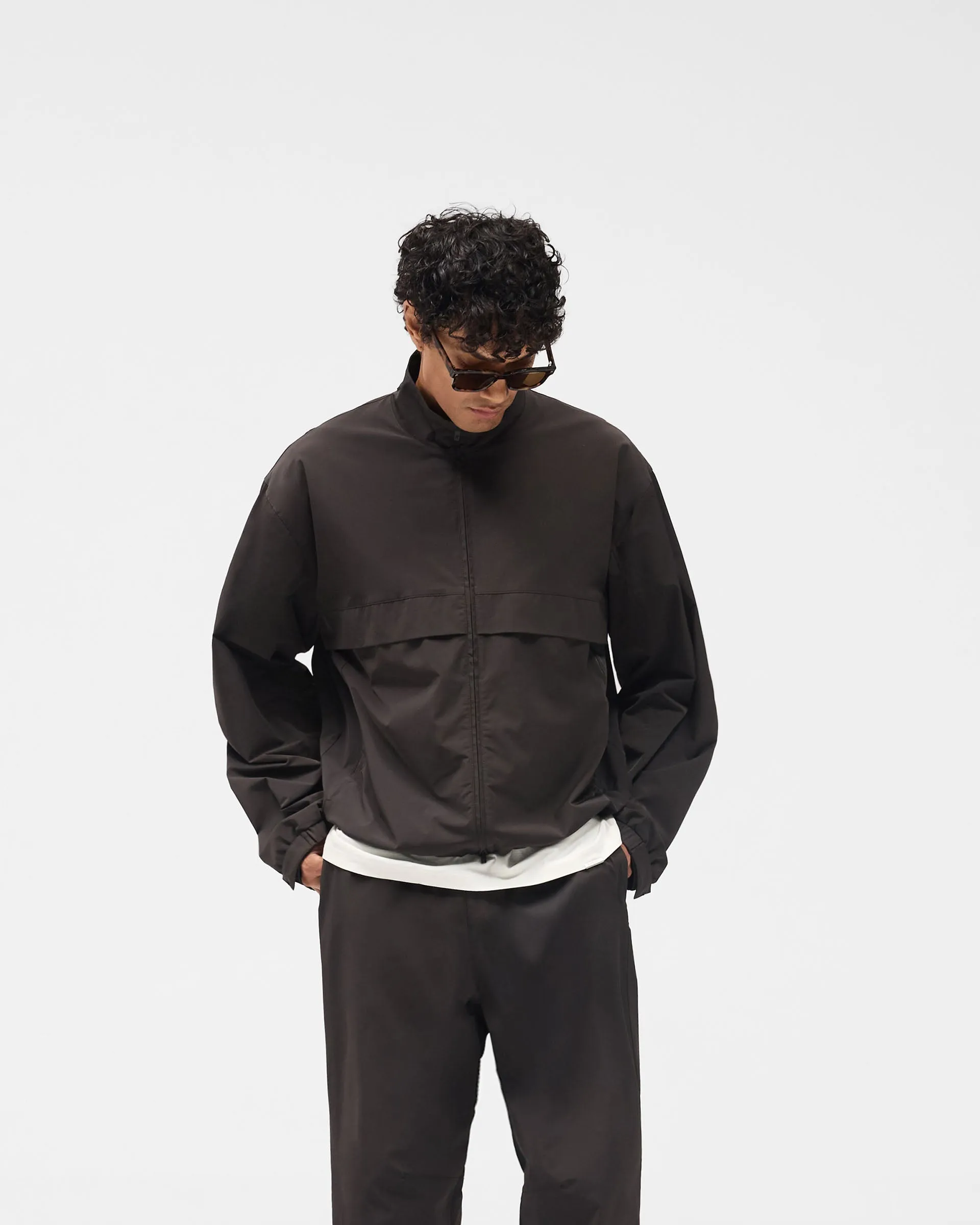 Initial Nylon Track Jacket - Coffee sold by Represent product image thumbnail 5