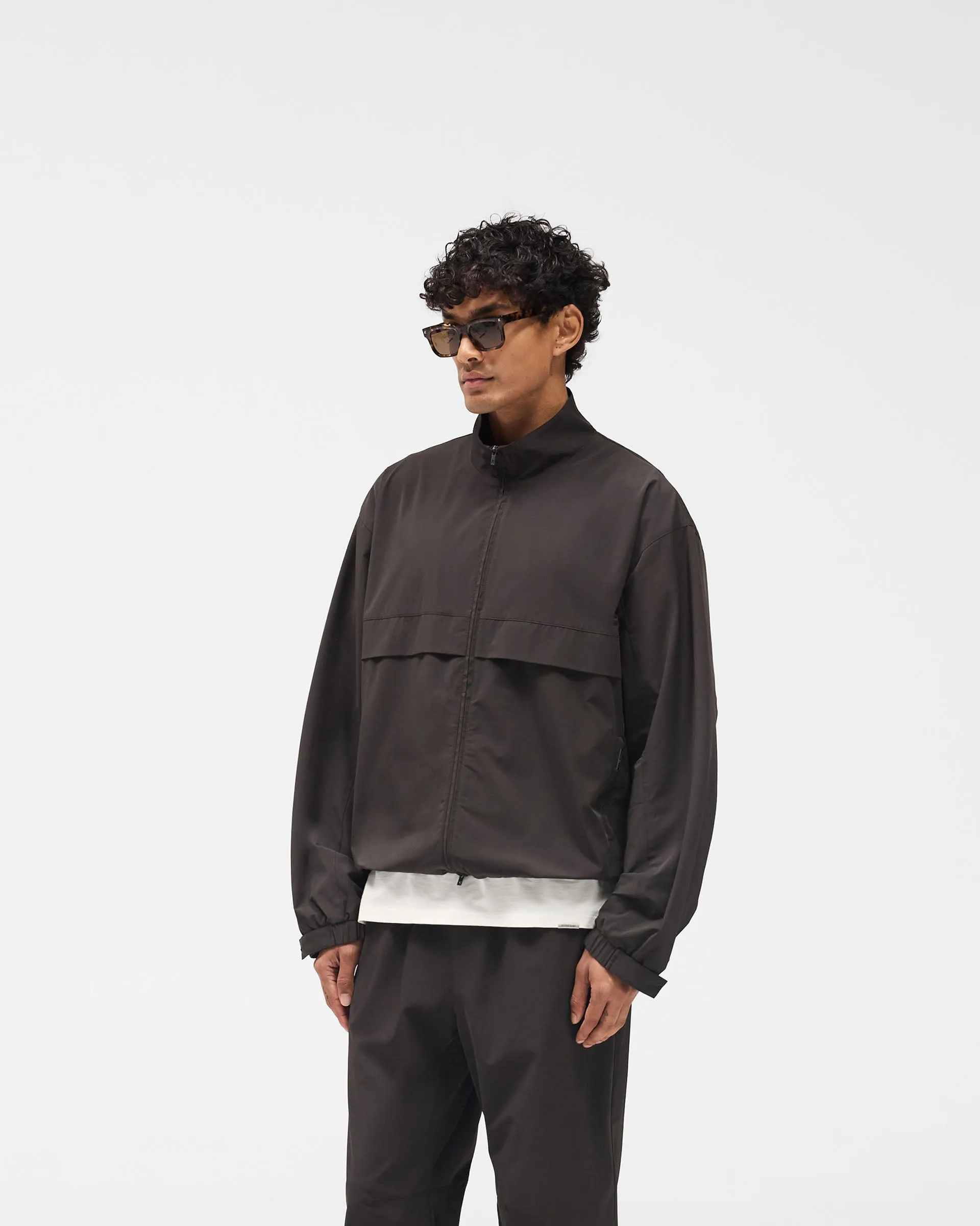 Initial Nylon Track Jacket - Coffee sold by Represent product image thumbnail 2
