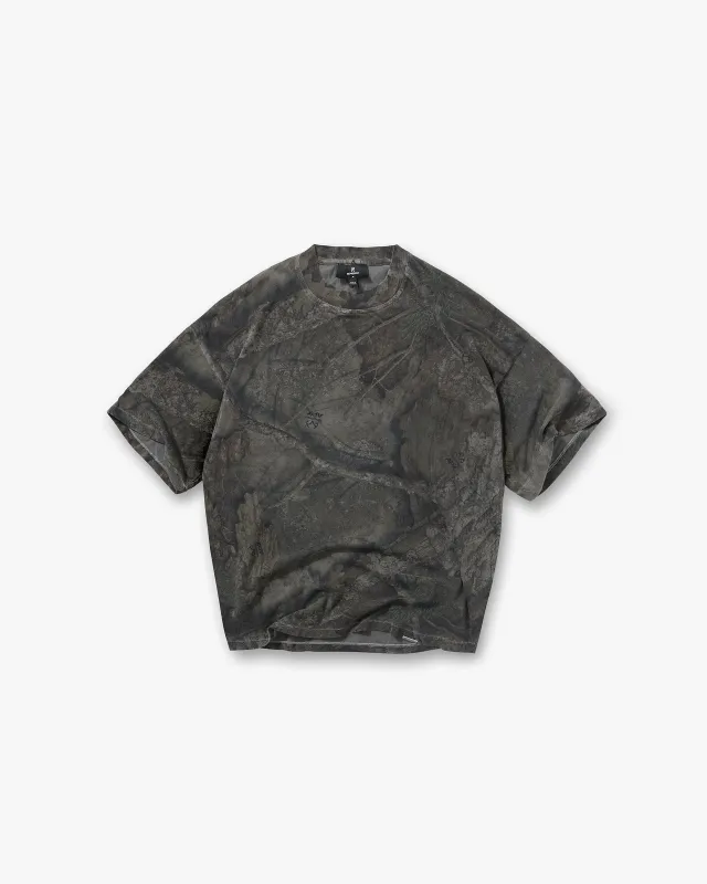 Initial Overdye Realtree® Oversized T-Shirt - Overdyed Black sold by Represent