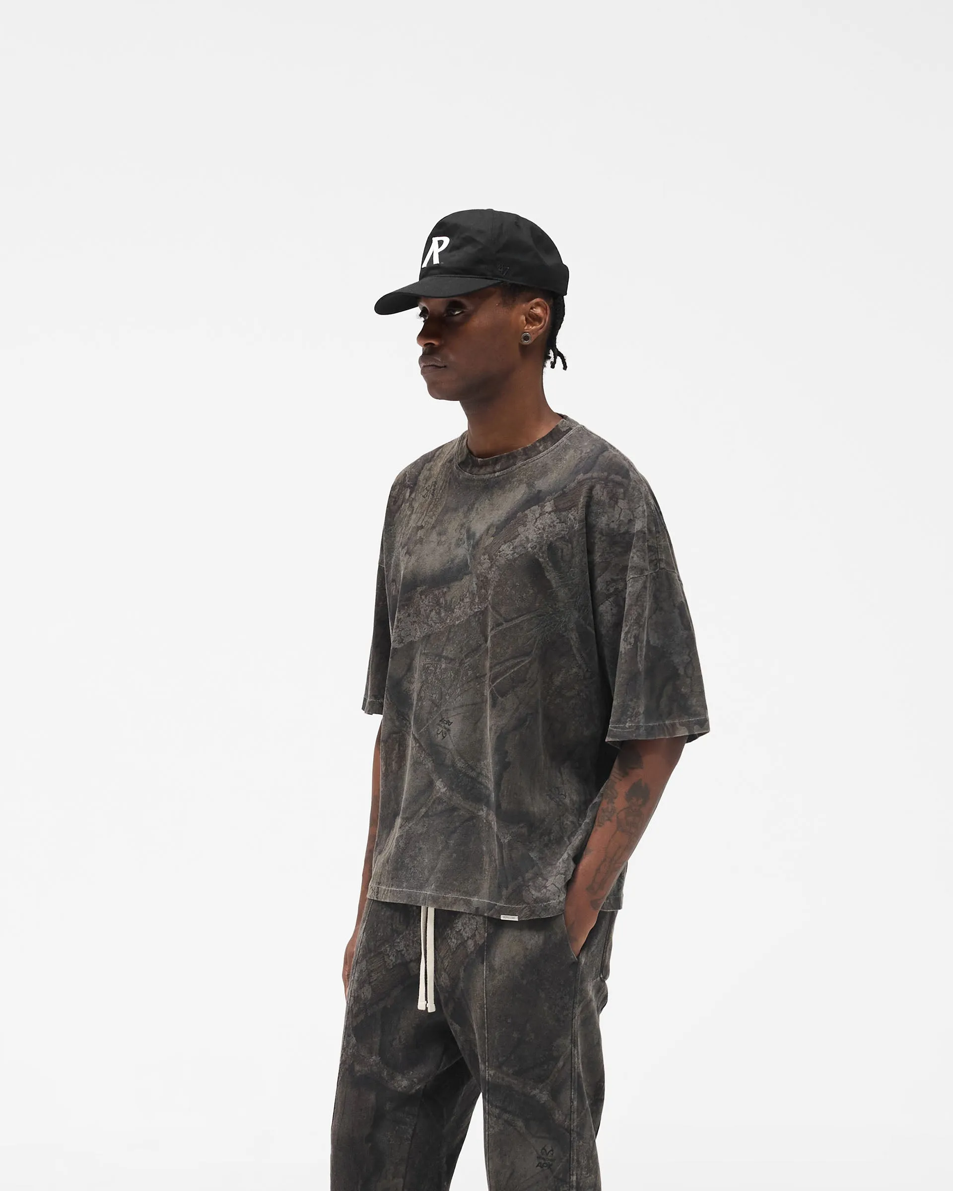 Initial Overdye Realtree® Boxy T-Shirt - Overdyed Black sold by Represent product image thumbnail 2