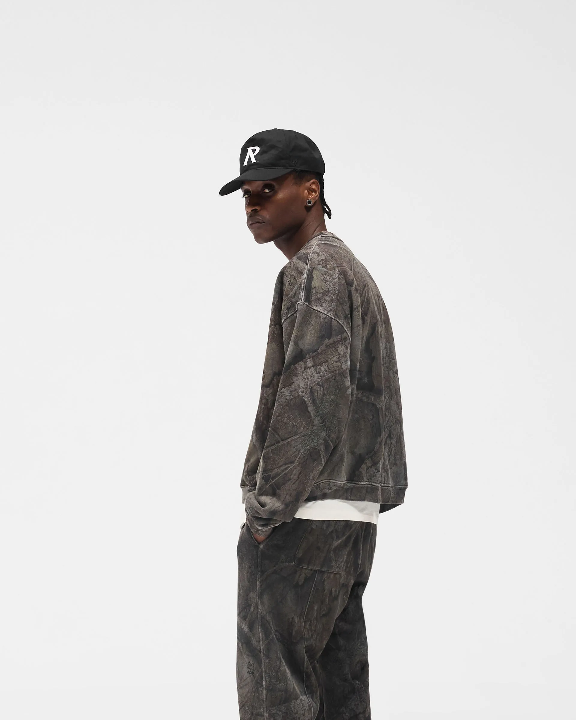 Initial Overdye Realtree® Boxy Sweater - Overdyed Black sold by Represent product image thumbnail 4