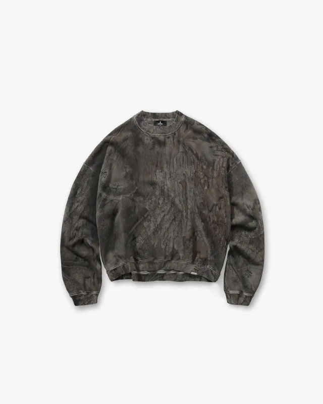 Initial Overdye RealtreeĀ® Boxy Sweater - Overdyed Black sold by Represent