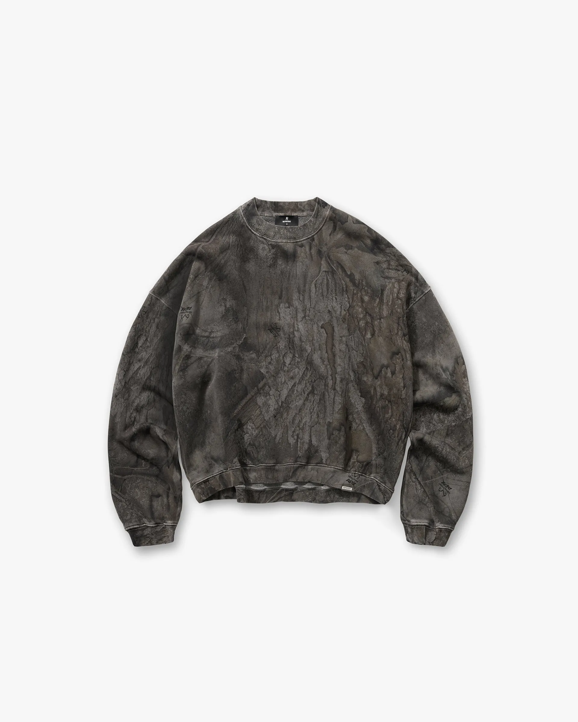 Initial Overdye Realtree® Boxy Sweater - Overdyed Black sold by Represent
