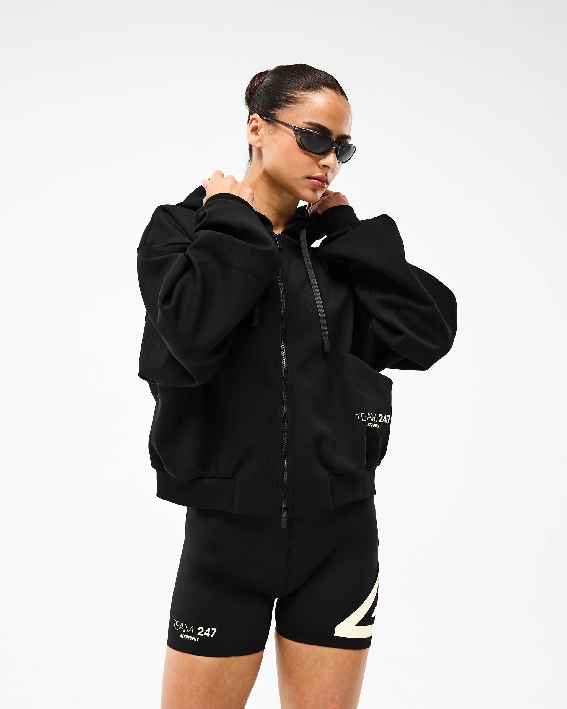 247 DNA Training Hoodie Zip Front - Black sold by Represent product image thumbnail 5