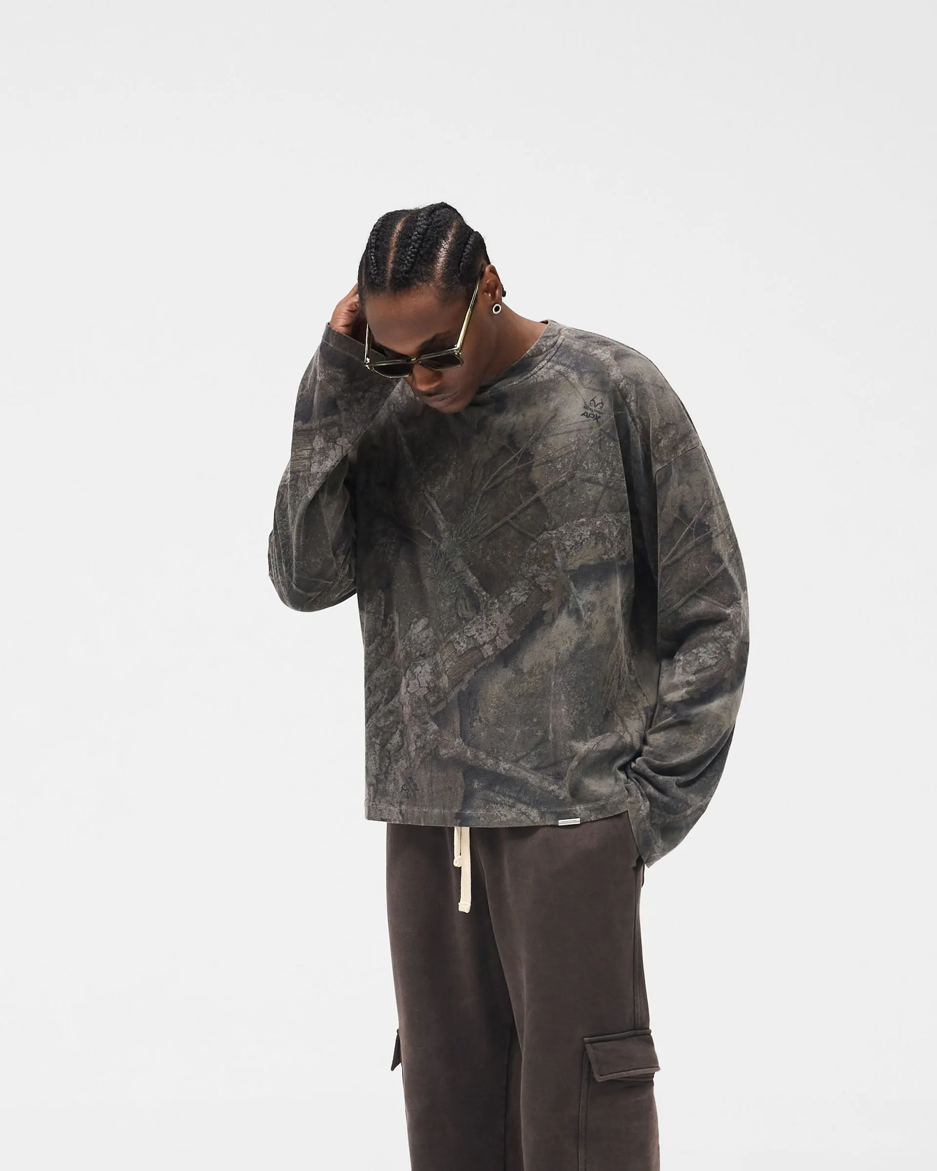 Initial Overdye Realtree® Long Sleeve T-Shirt - Overdyed Black sold by Represent product image thumbnail 2