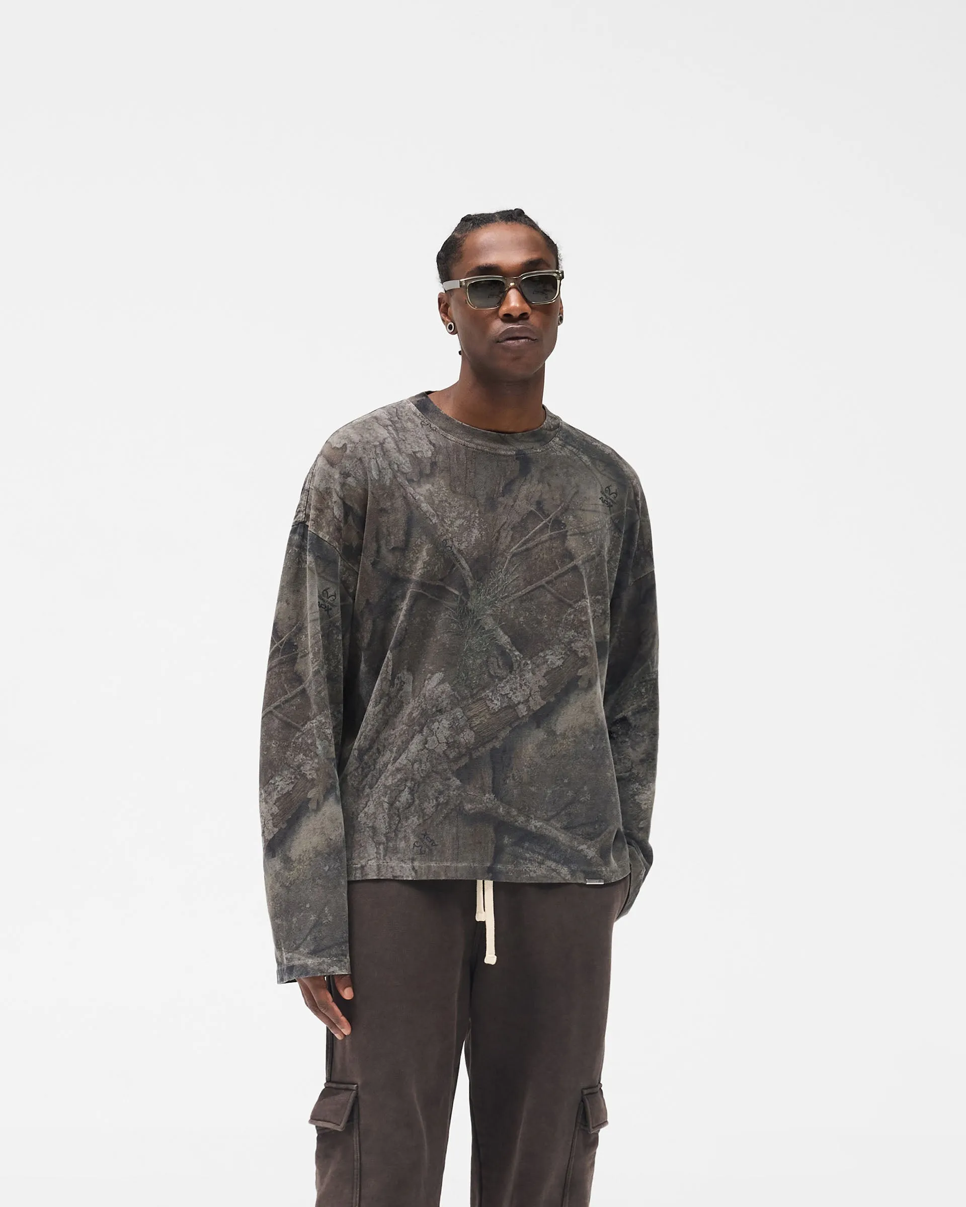 Initial Overdye Realtree® Long Sleeve T-Shirt - Overdyed Black sold by Represent product image thumbnail 3