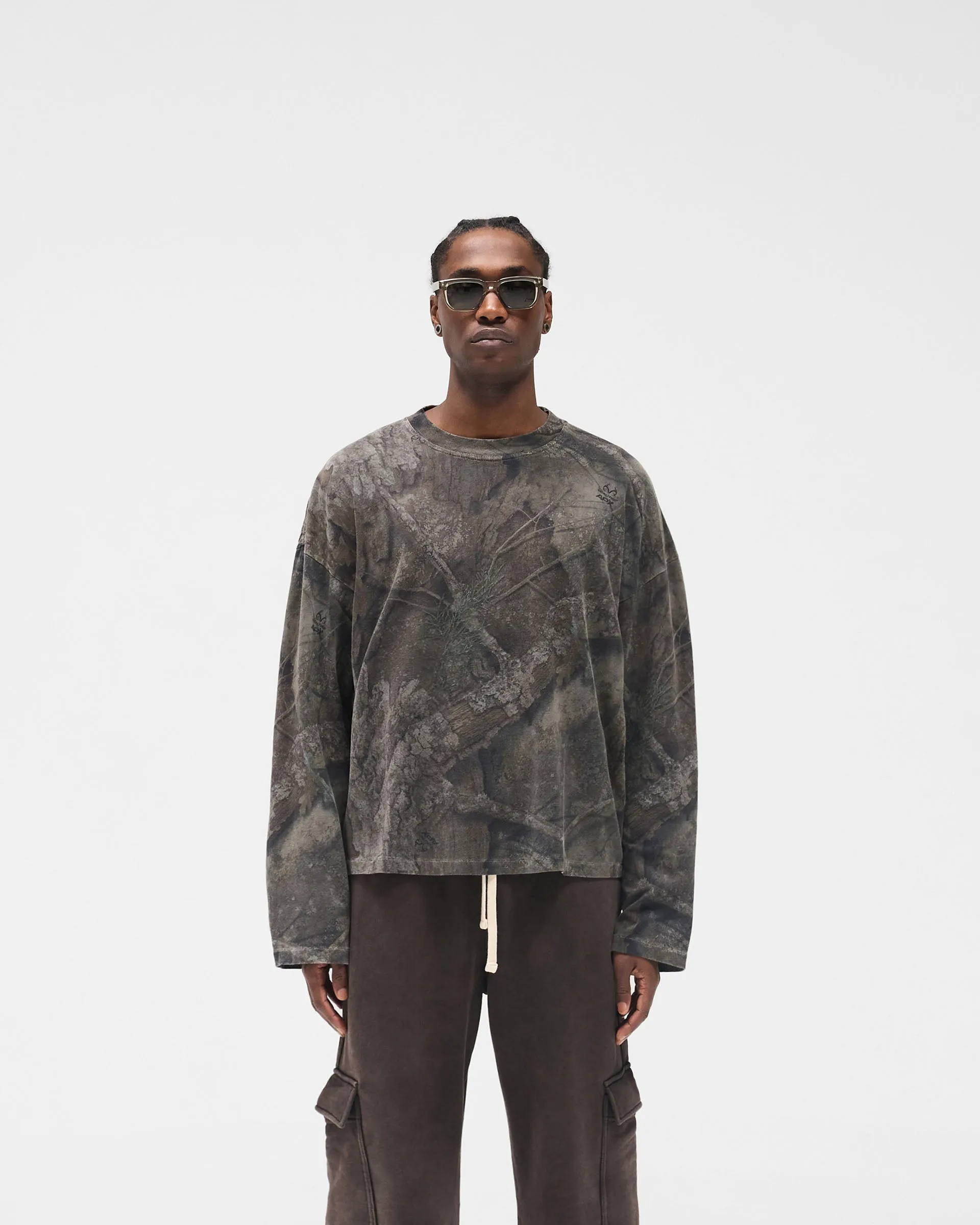 Initial Overdye Realtree® Long Sleeve T-Shirt - Overdyed Black sold by Represent product image thumbnail 4