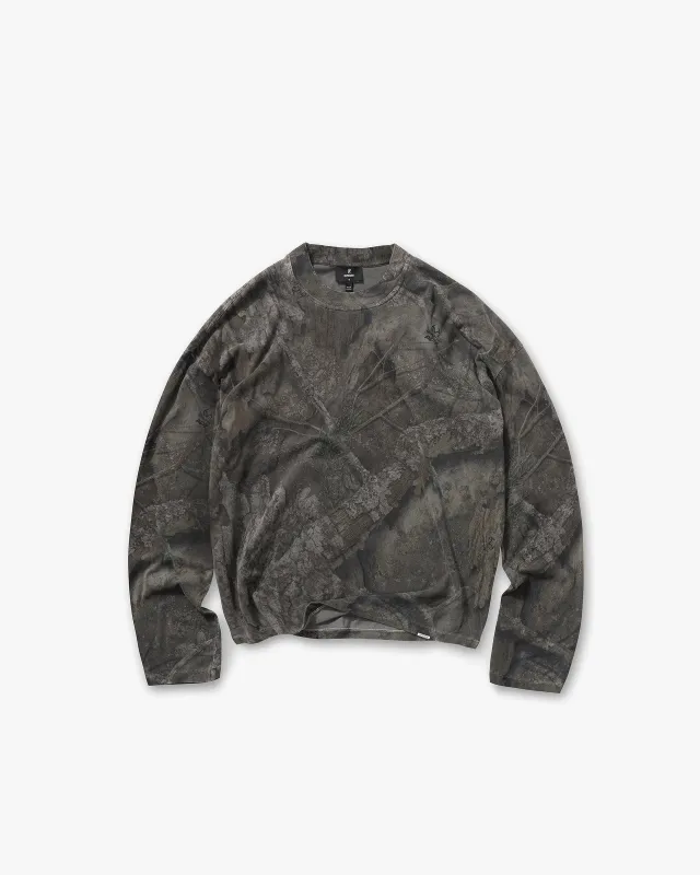 Initial Overdye Realtree® Long Sleeve T-Shirt - Overdyed Black sold by Represent