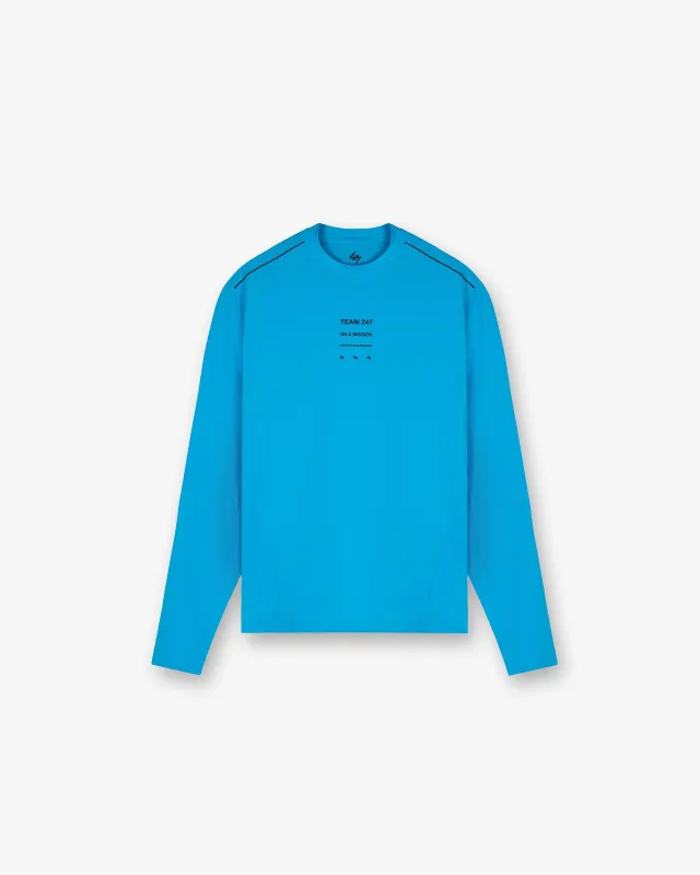 247 Trail Long Sleeve T-Shirt - Electric Blue sold by Represent