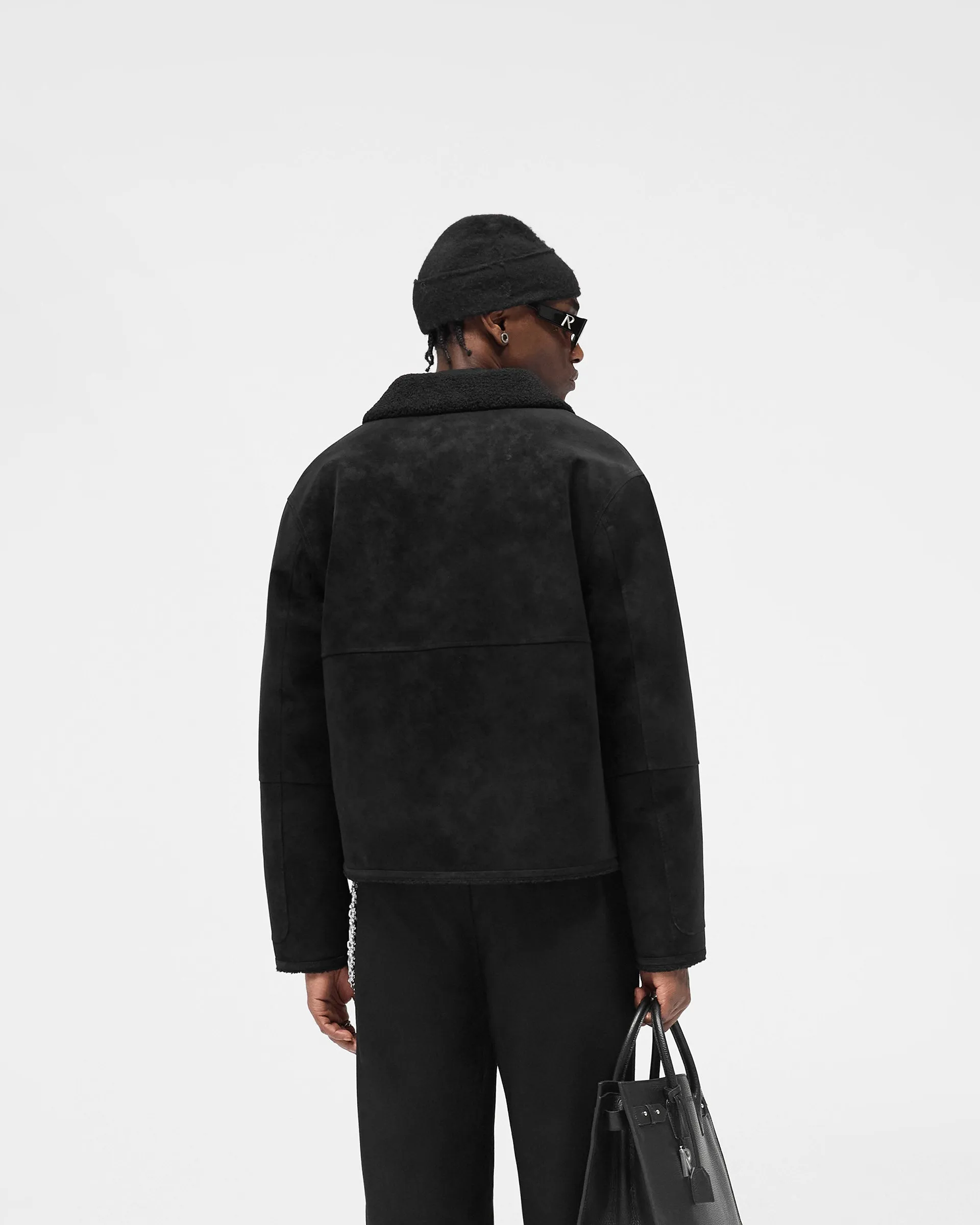 Shearling Jacket - Jet Black sold by Represent product image thumbnail 5