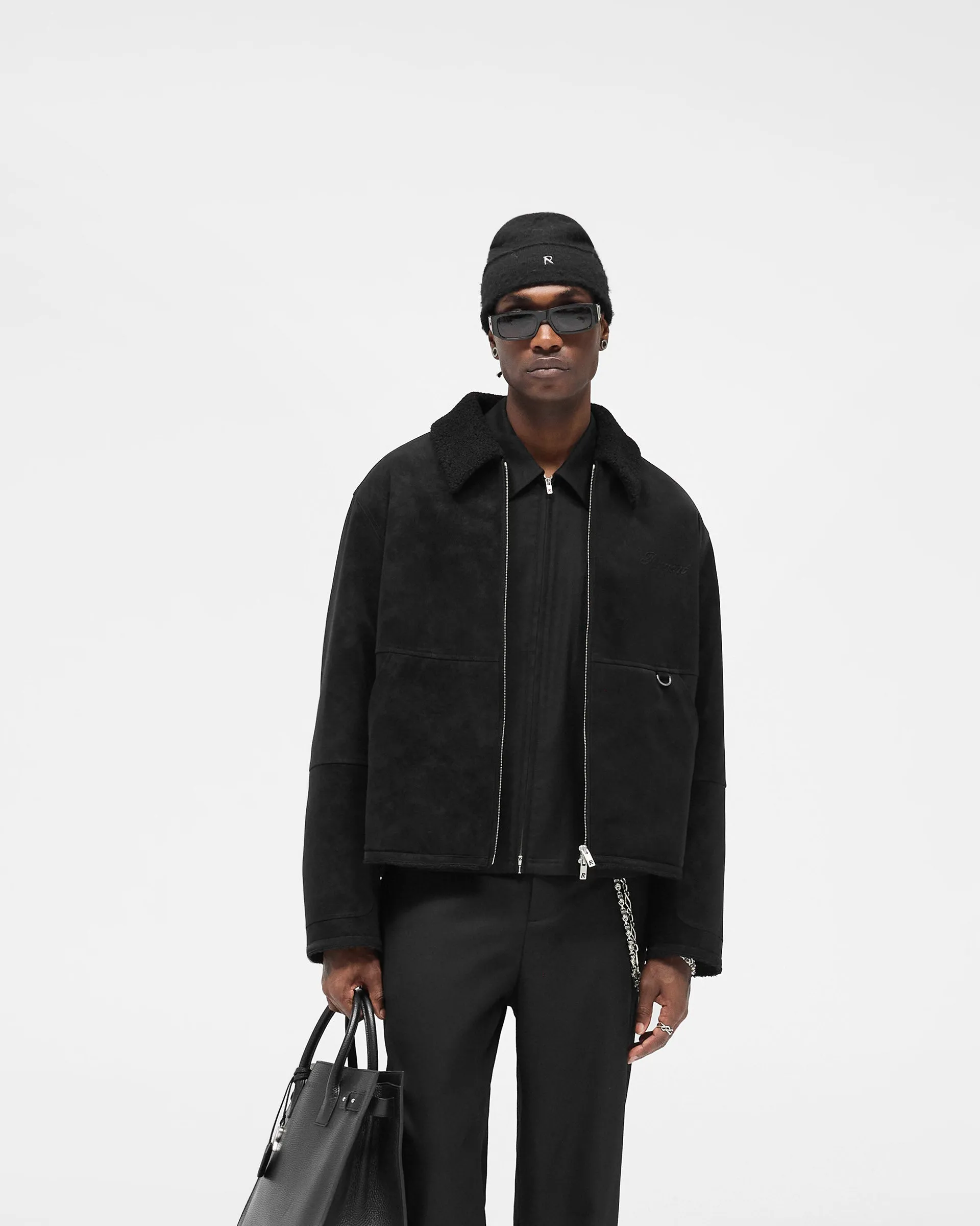 Shearling Jacket - Jet Black sold by Represent product image thumbnail 2