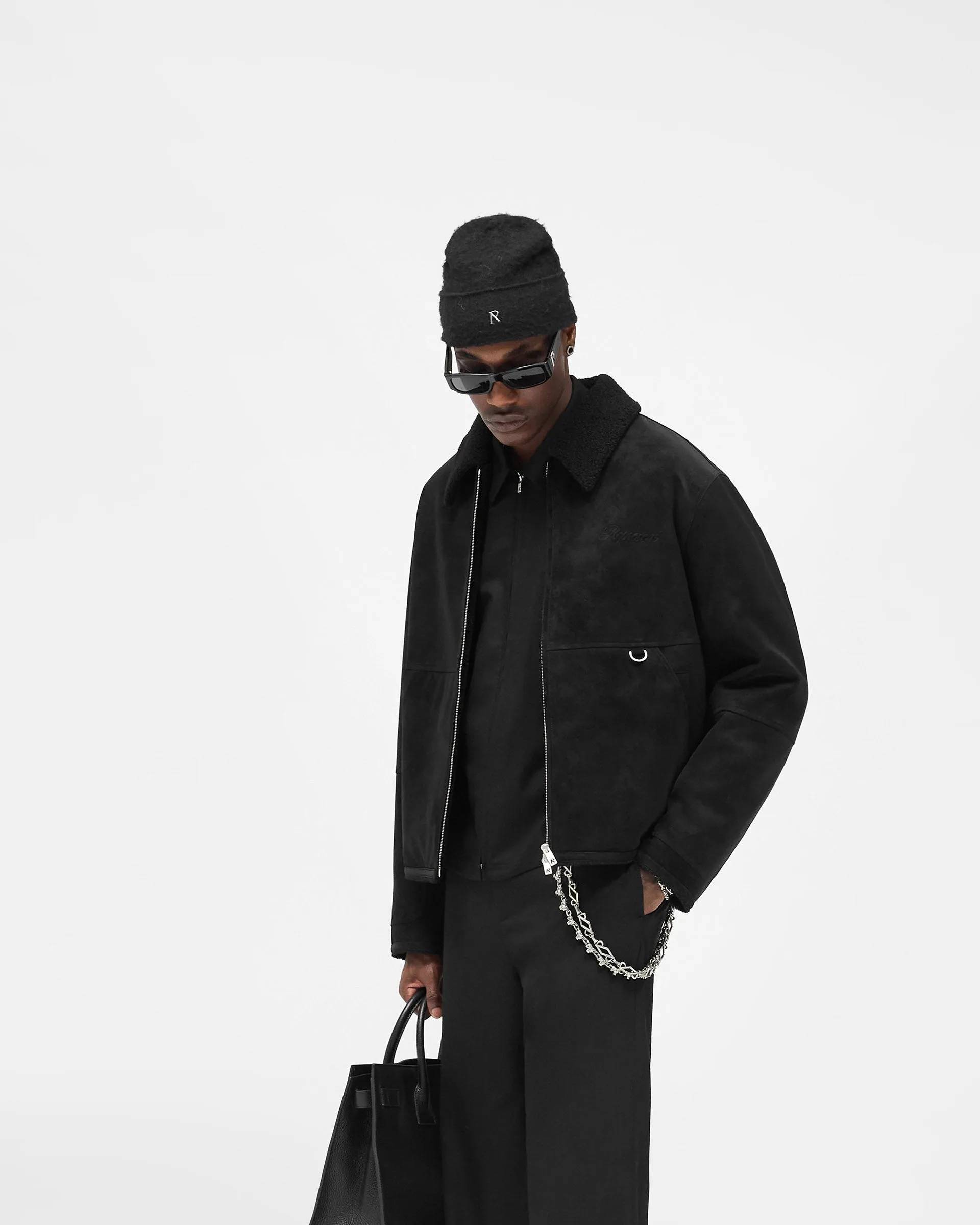 Shearling Jacket - Jet Black sold by Represent product image thumbnail 4