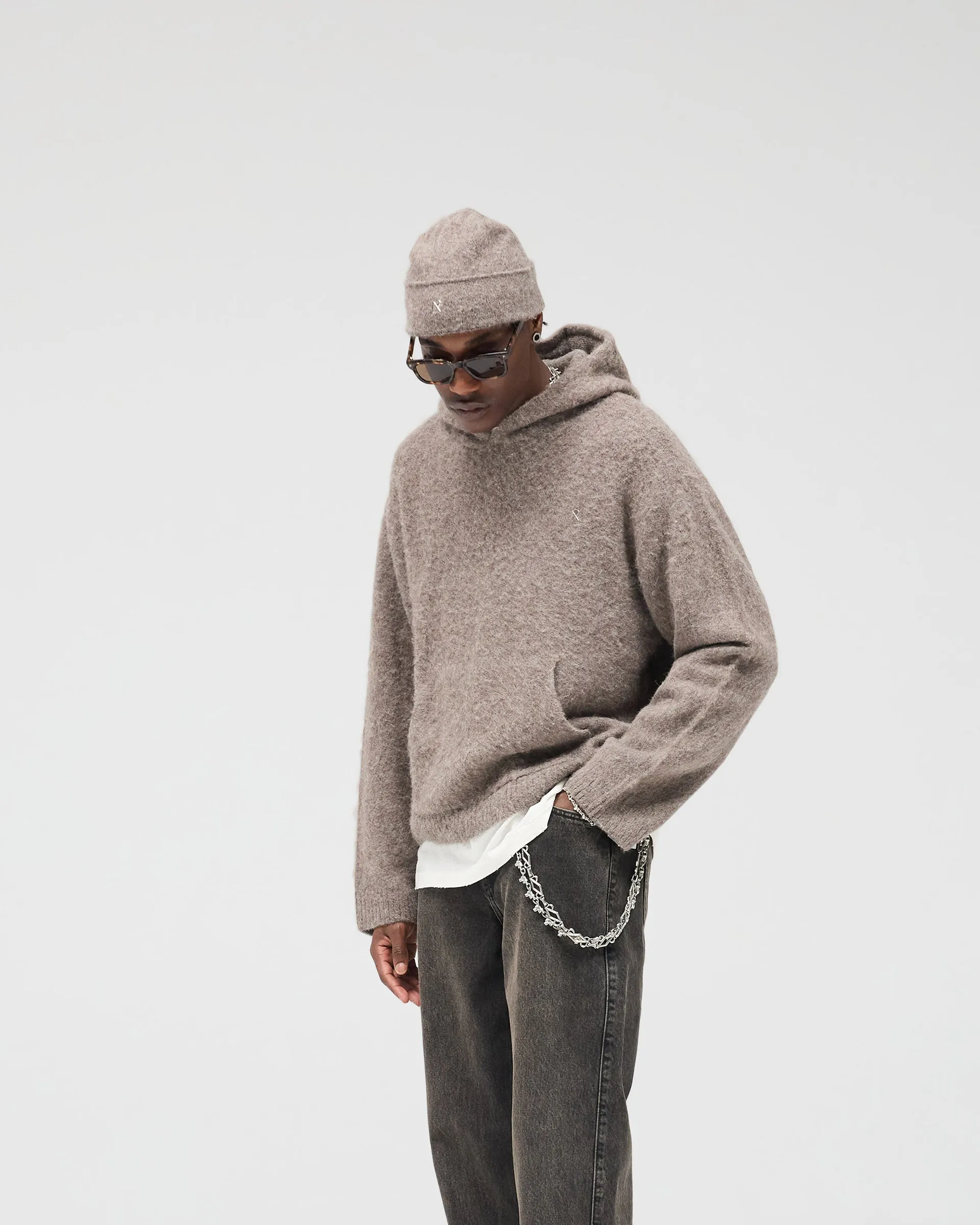 Textured Borg Hoodie - Nero sold by Represent product image thumbnail 4