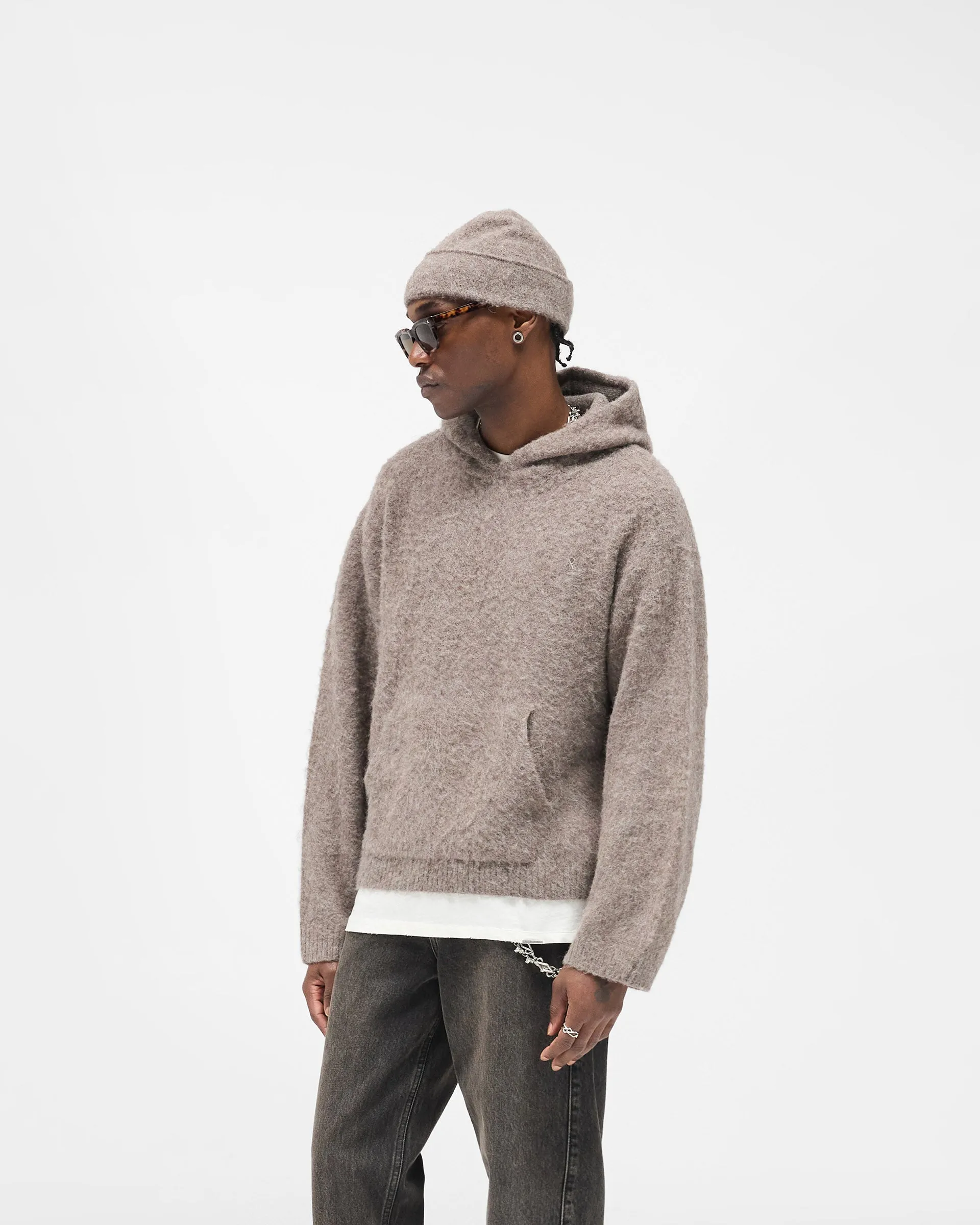 Textured Borg Hoodie - Nero sold by Represent product image thumbnail 2