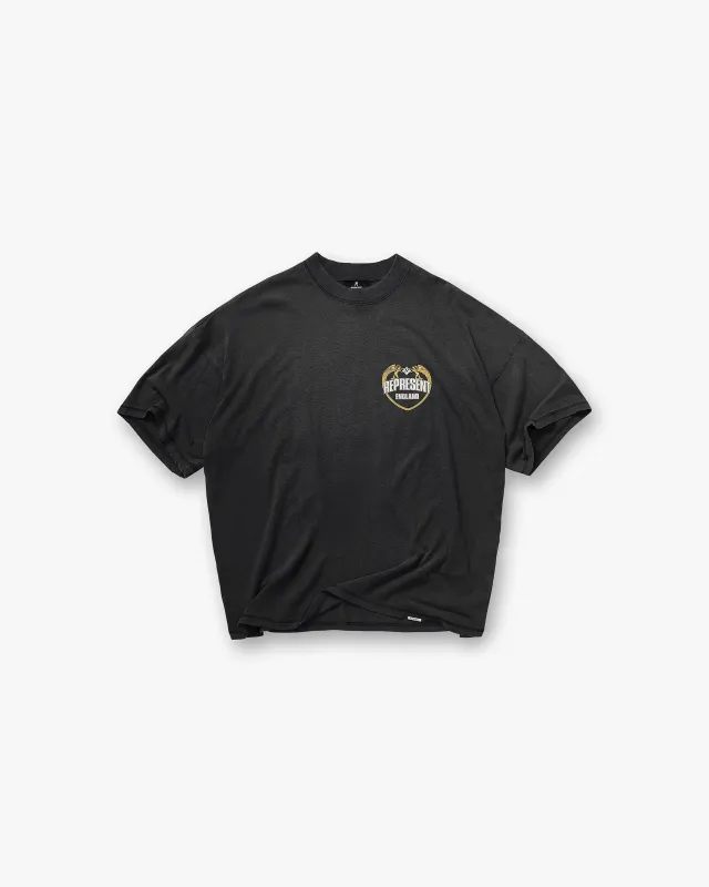 Angel Border T-Shirt - Stained Black sold by Represent