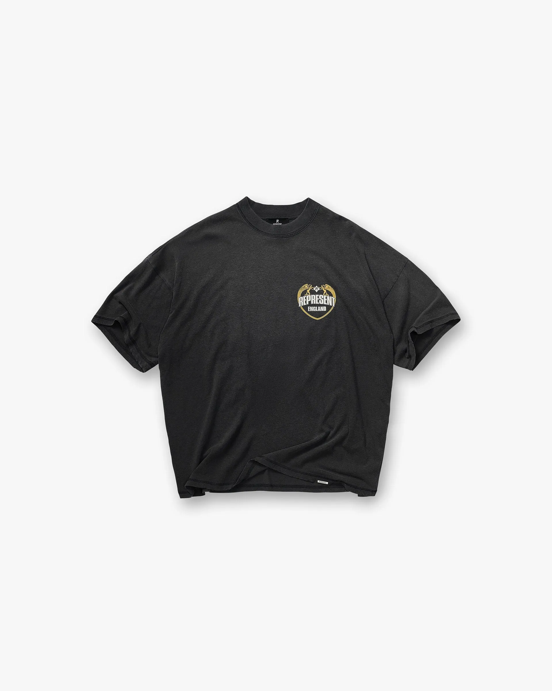 Angel Border T-Shirt - Stained Black sold by Represent