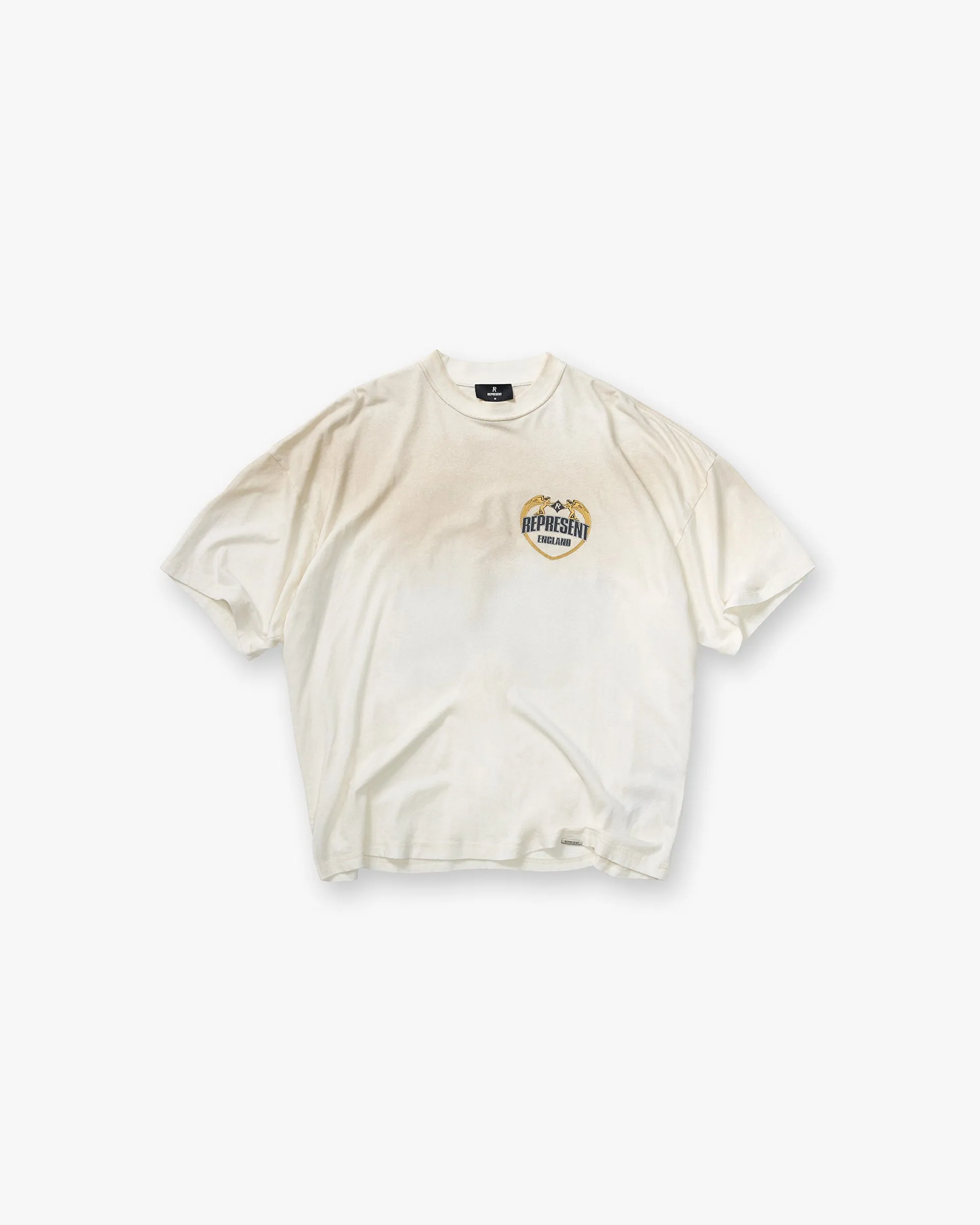 Angel Border T-Shirt - Washed Ecru sold by Represent