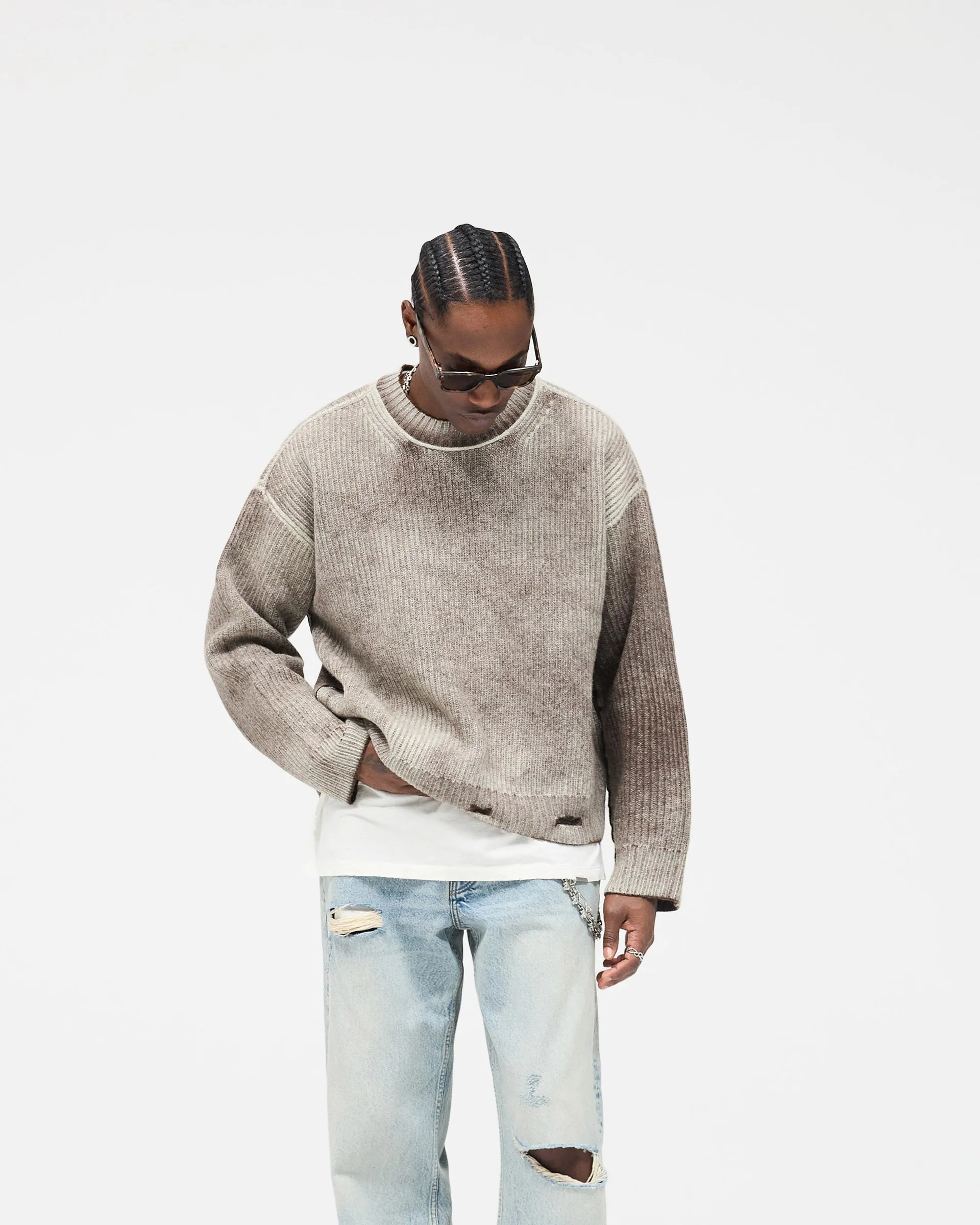 Reversible Fade Out Sweater - Nero sold by Represent product image thumbnail 4