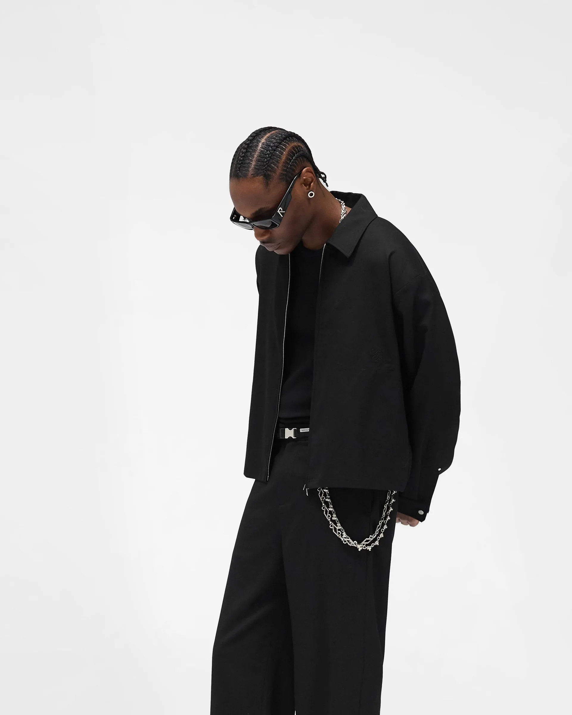 Zip Up Wool Overshirt - Jet Black sold by Represent product image thumbnail 4