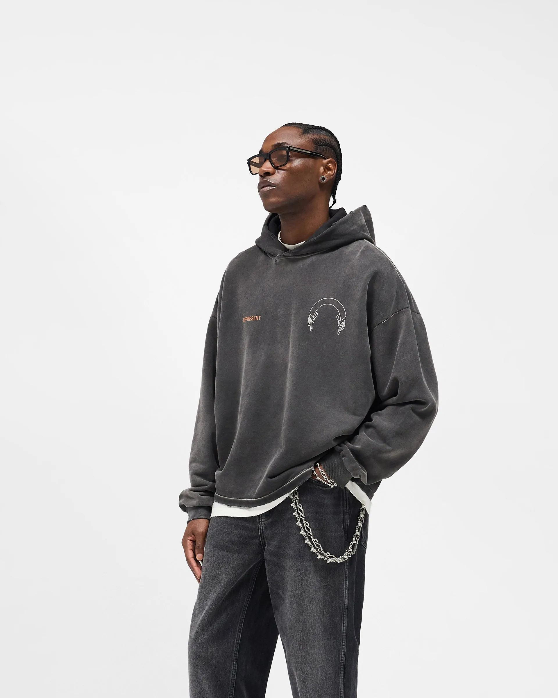 Represent Banner Hoodie - Stained Black sold by Represent product image thumbnail 5