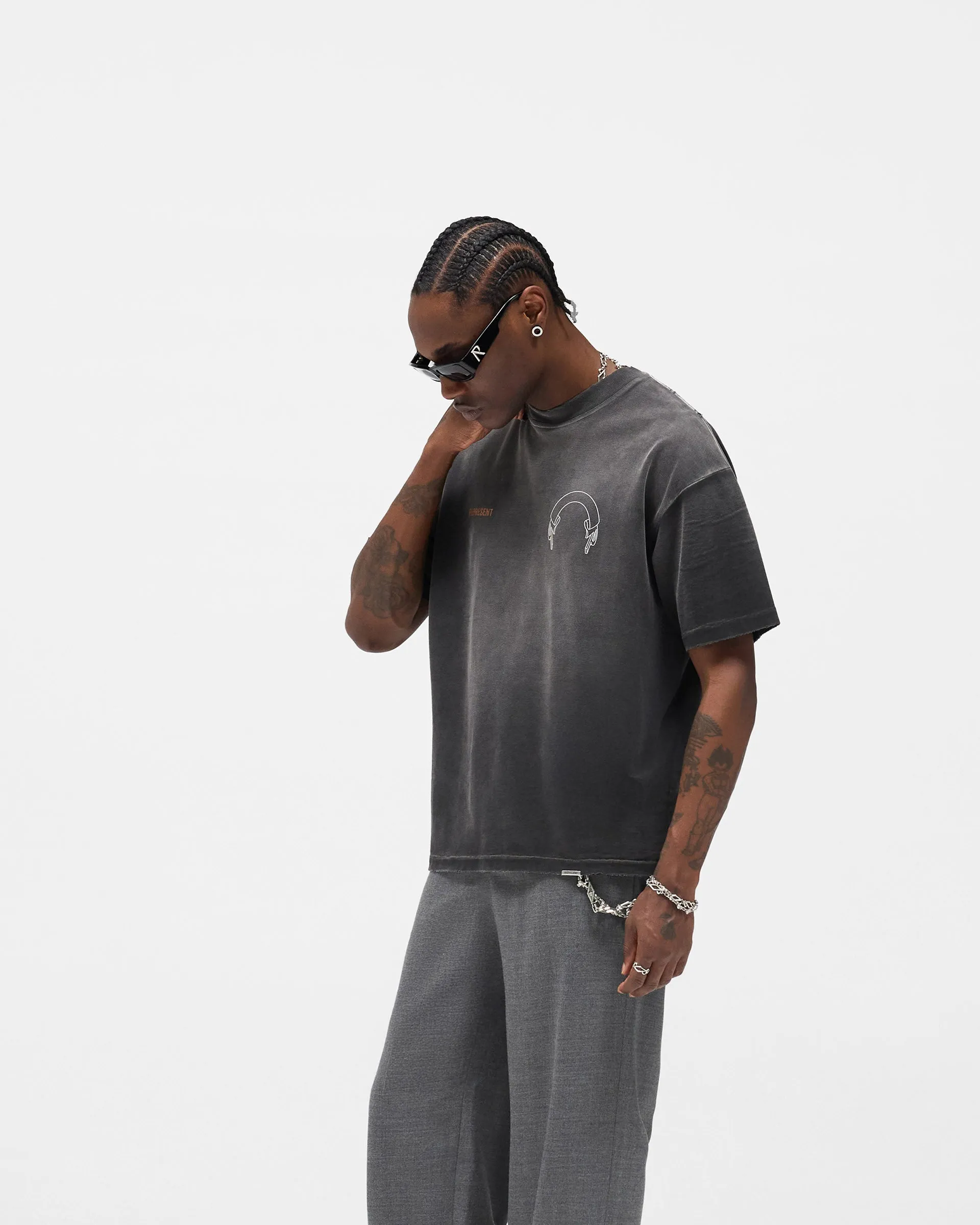 Represent Banner T-Shirt - Stained Black sold by Represent product image thumbnail 4