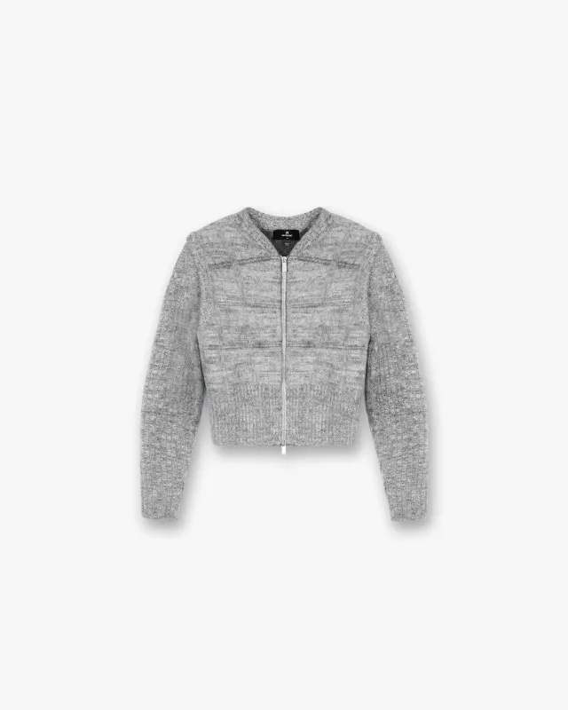 Aura Zip Cardigan - Grey Print sold by Represent