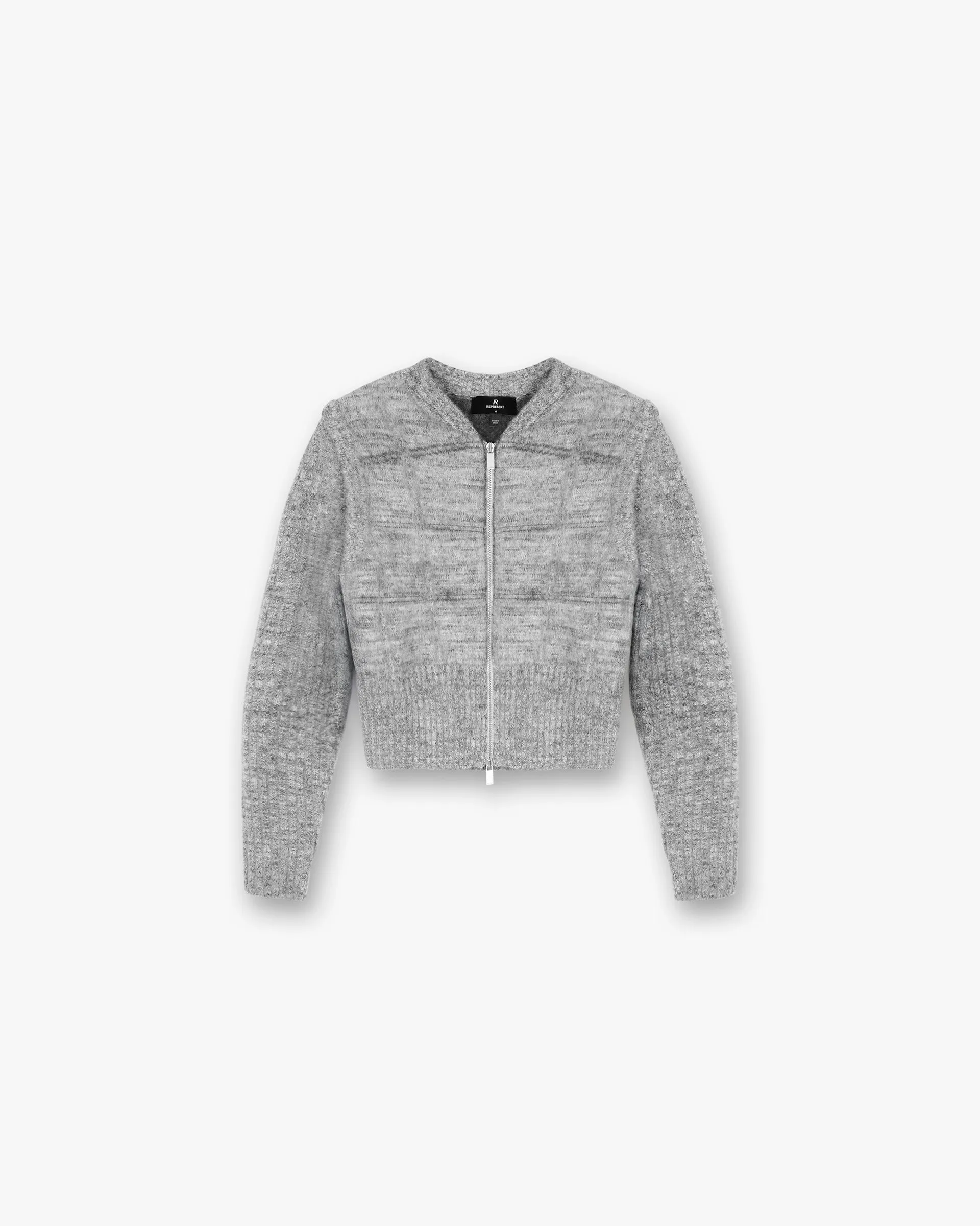 Aura Zip Cardigan - Grey Print sold by Represent