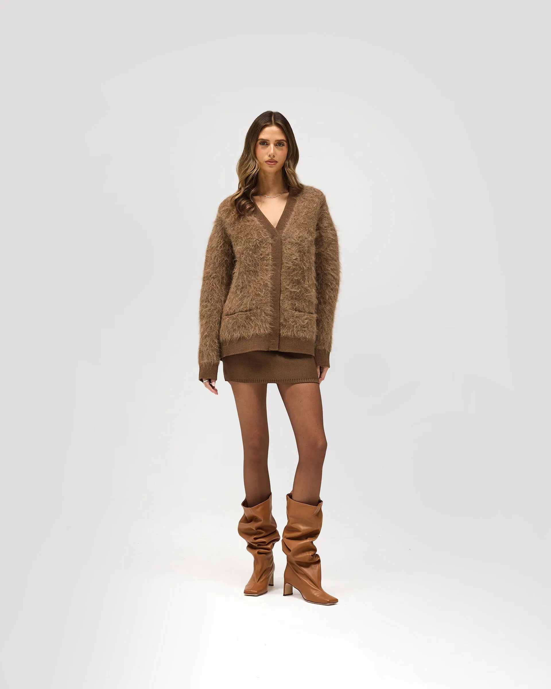 Haze Cardigan - Rich Brown sold by Represent product image thumbnail 3