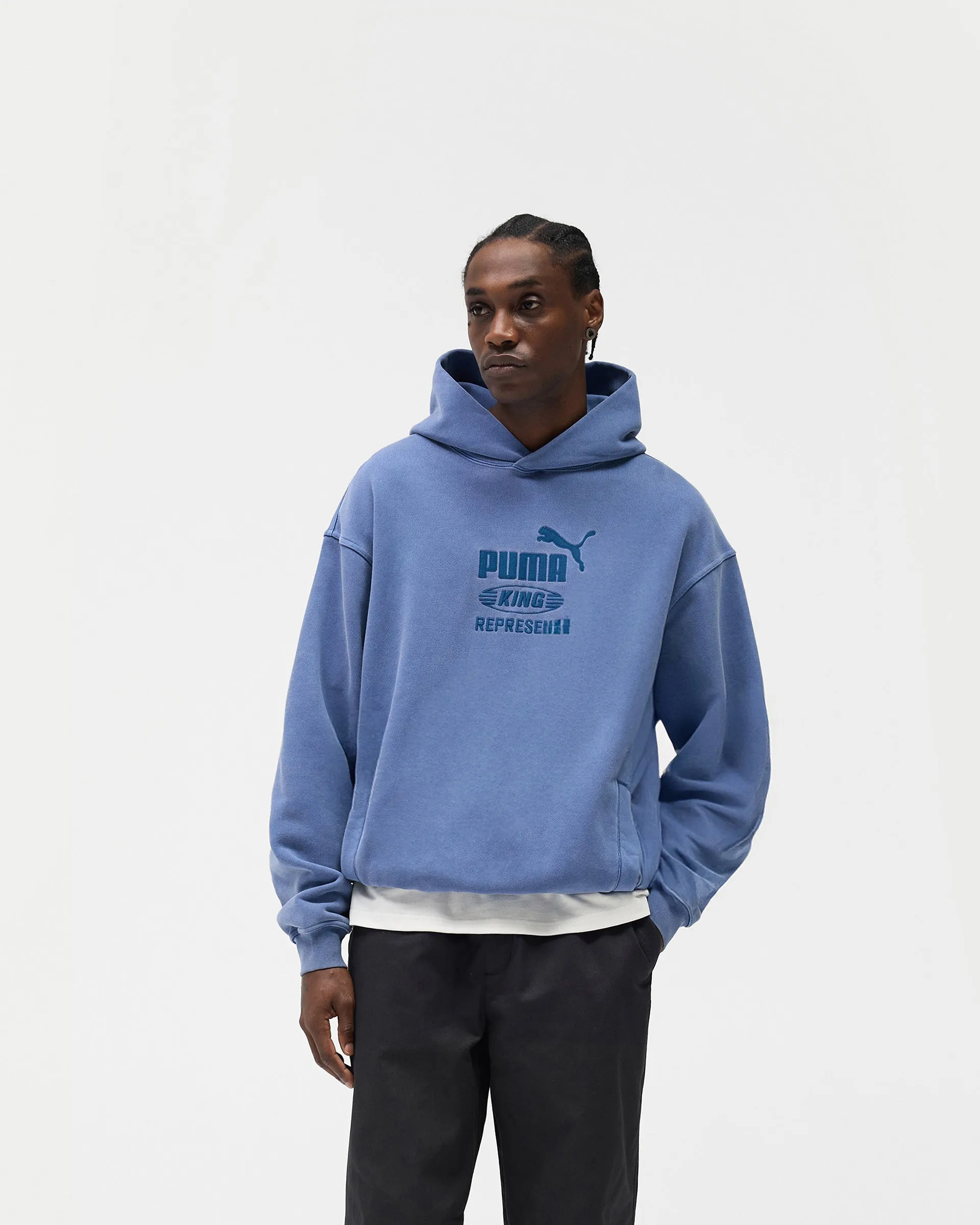 Represent X Puma Graphic Hoodie - Blue Dusk sold by Represent product image thumbnail 3