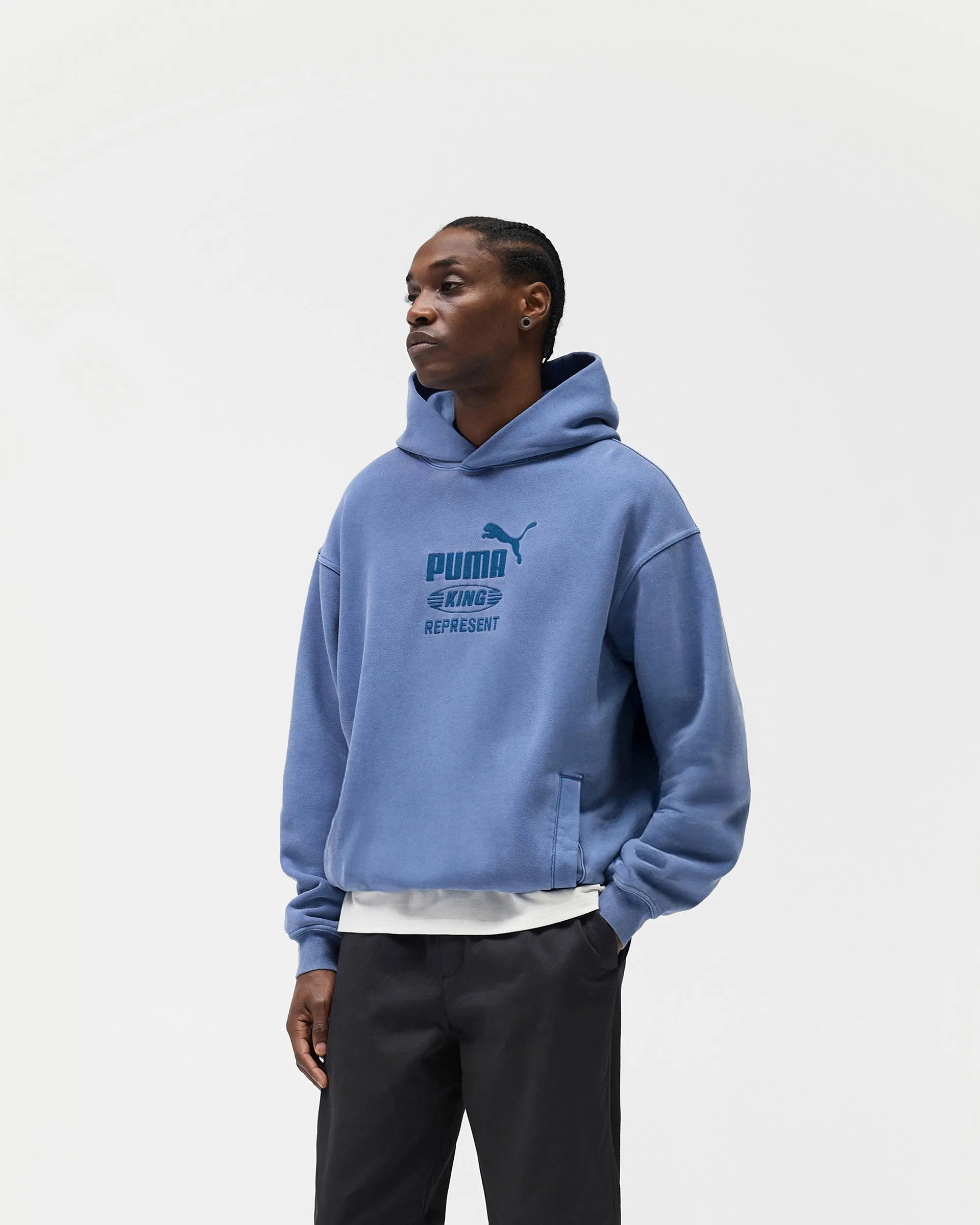 Represent X Puma Graphic Hoodie - Blue Dusk sold by Represent product image thumbnail 2