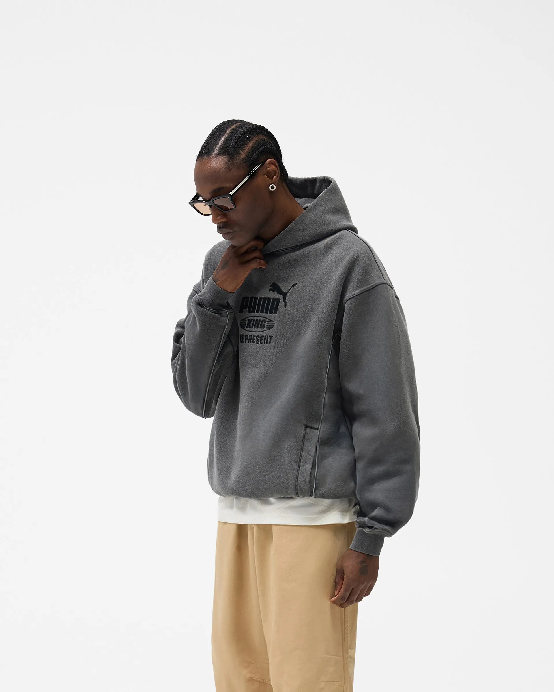 Represent X Puma Graphic Hoodie - Dark Grey sold by Represent product image thumbnail 4