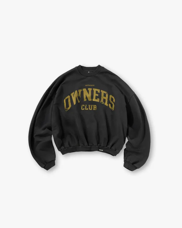 Represent Owners Club Sweater - Faded Black sold by Represent
