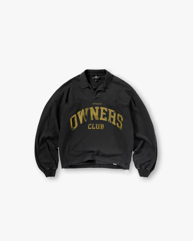 Represent Owners Club Rugby Polo - Faded Black sold by Represent