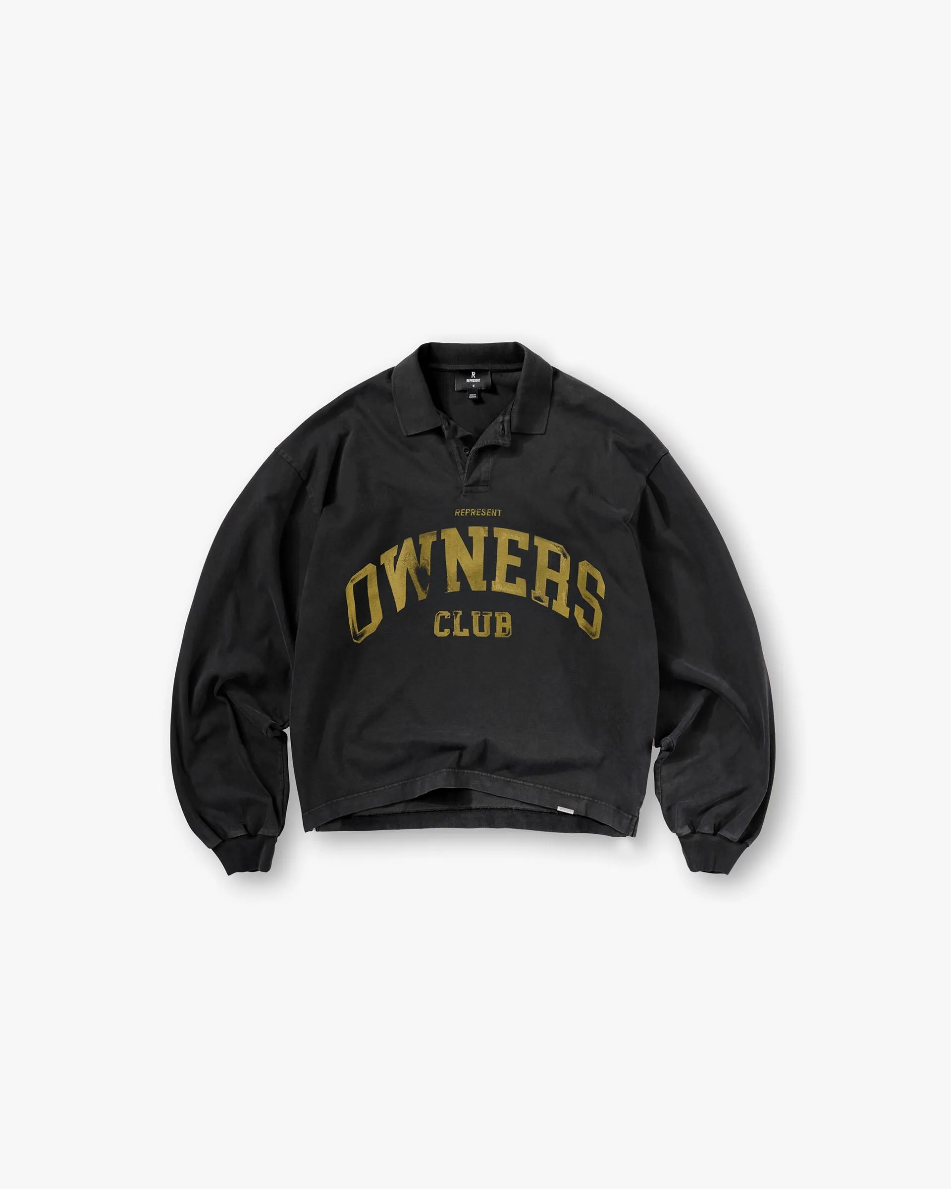 Represent Owners Club Rugby Polo - Faded Black sold by Represent