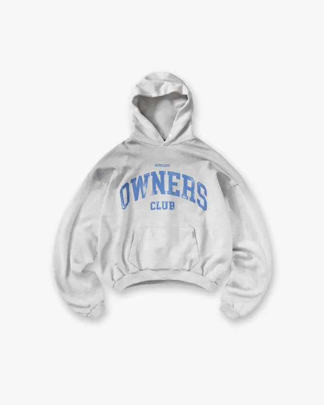 Represent Owners Club Hoodie - Sprayed Ice Grey Marl sold by Represent