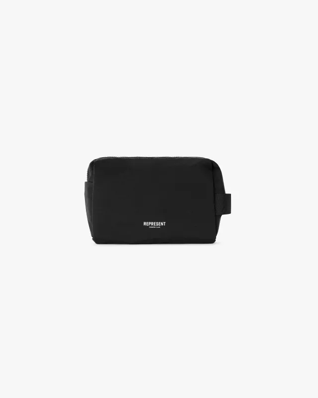 Micro Owners Club Nylon Wash Bag - Jet Black made by Represent