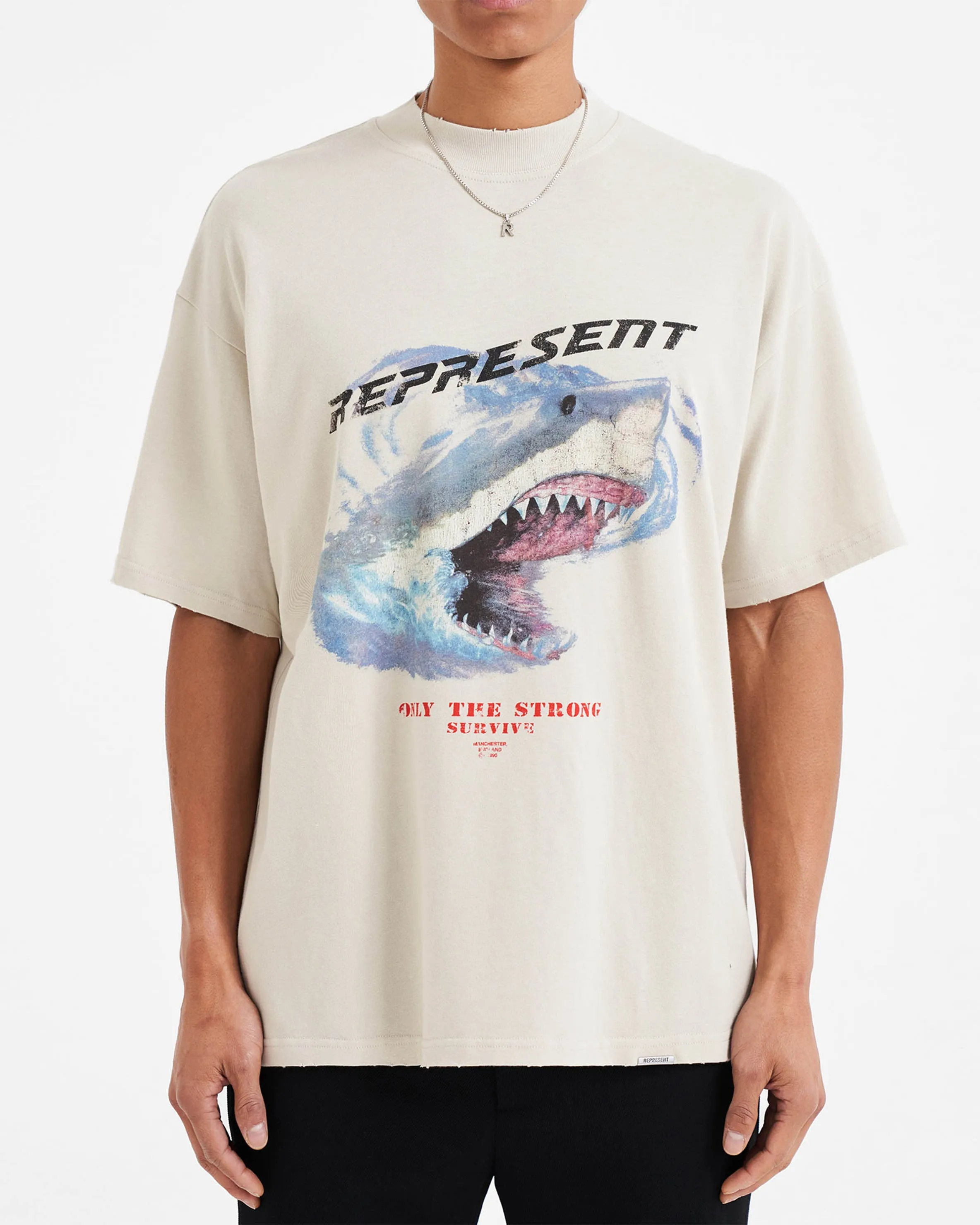 Only The Strong Survive T-shirt - Vintage White sold by Represent product image thumbnail 4