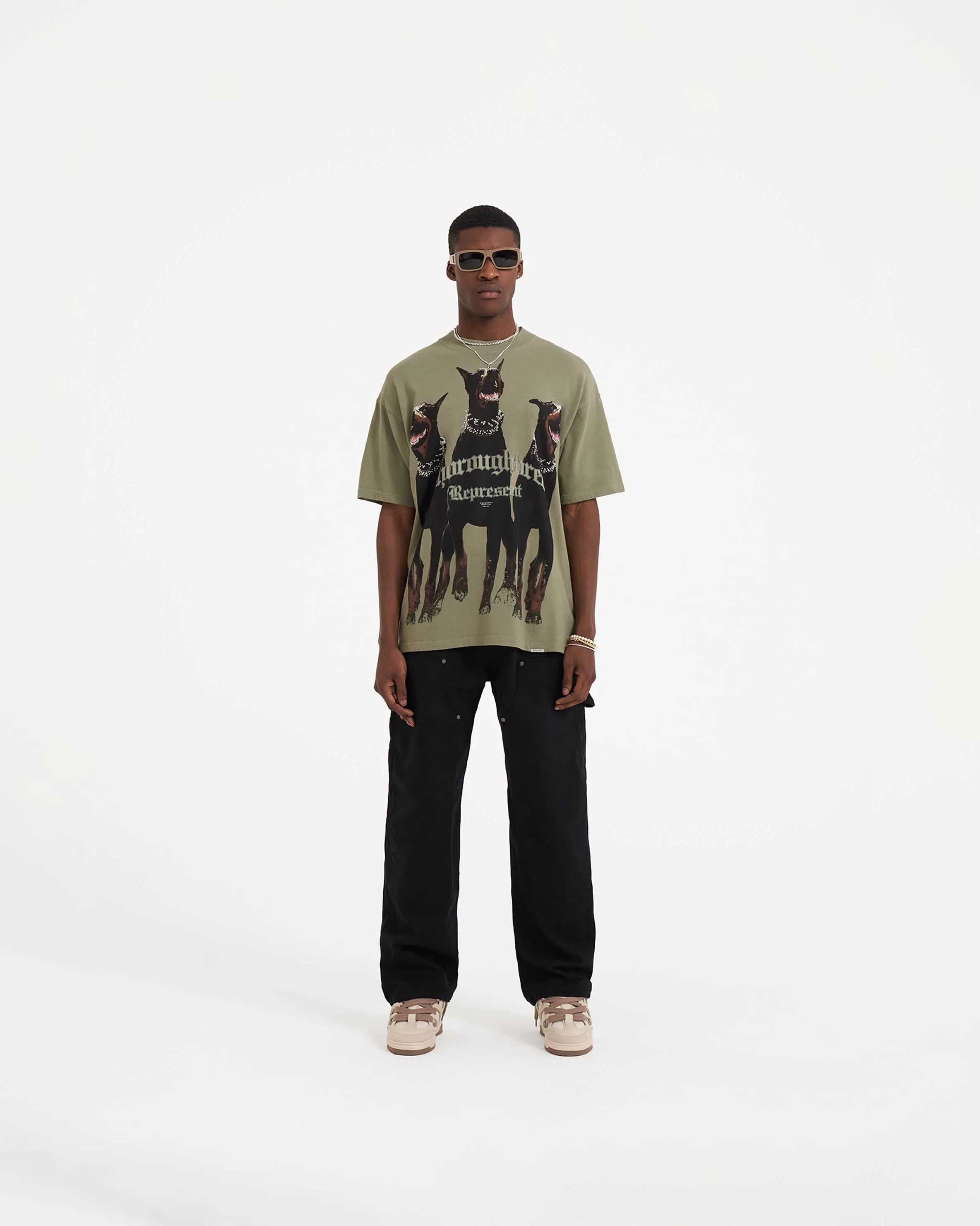 Thoroughbred T-Shirt - Khaki sold by Represent product image thumbnail 4