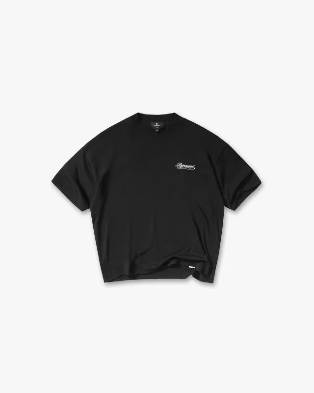 Dual Layer Script T-Shirt - Jet Black sold by Represent