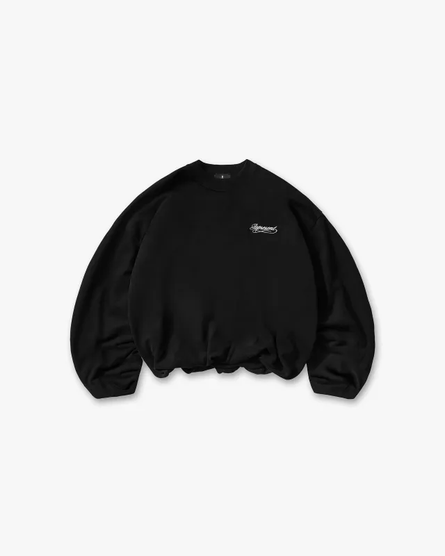 Dual Layer Script Sweater - Jet Black made by Represent