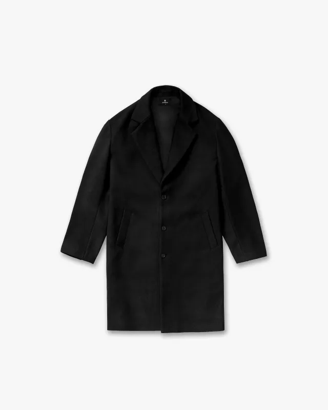 Relaxed Overcoat - Jet Black sold by Represent