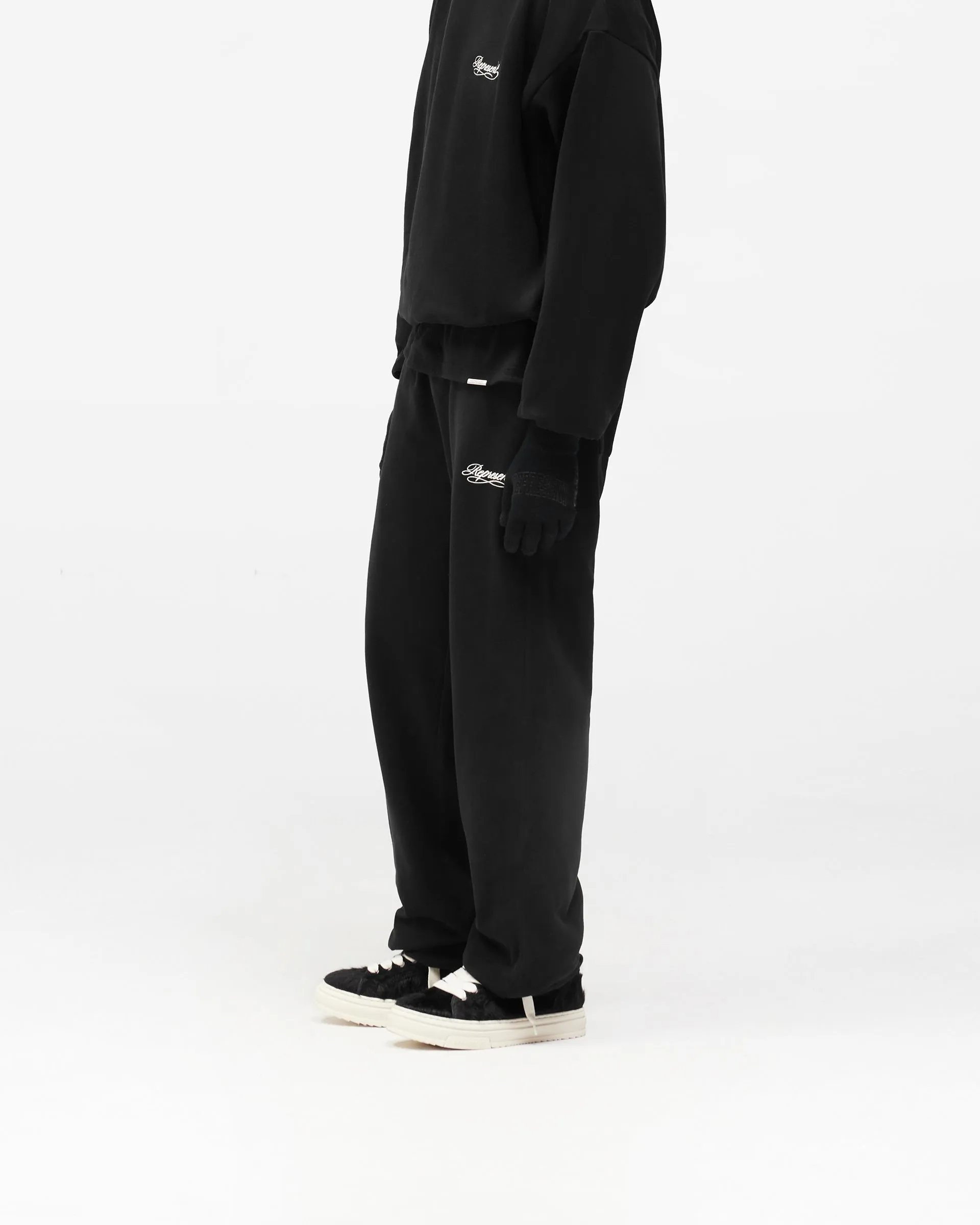Dual Layer Script Sweatpants - Jet Black sold by Represent product image thumbnail 5