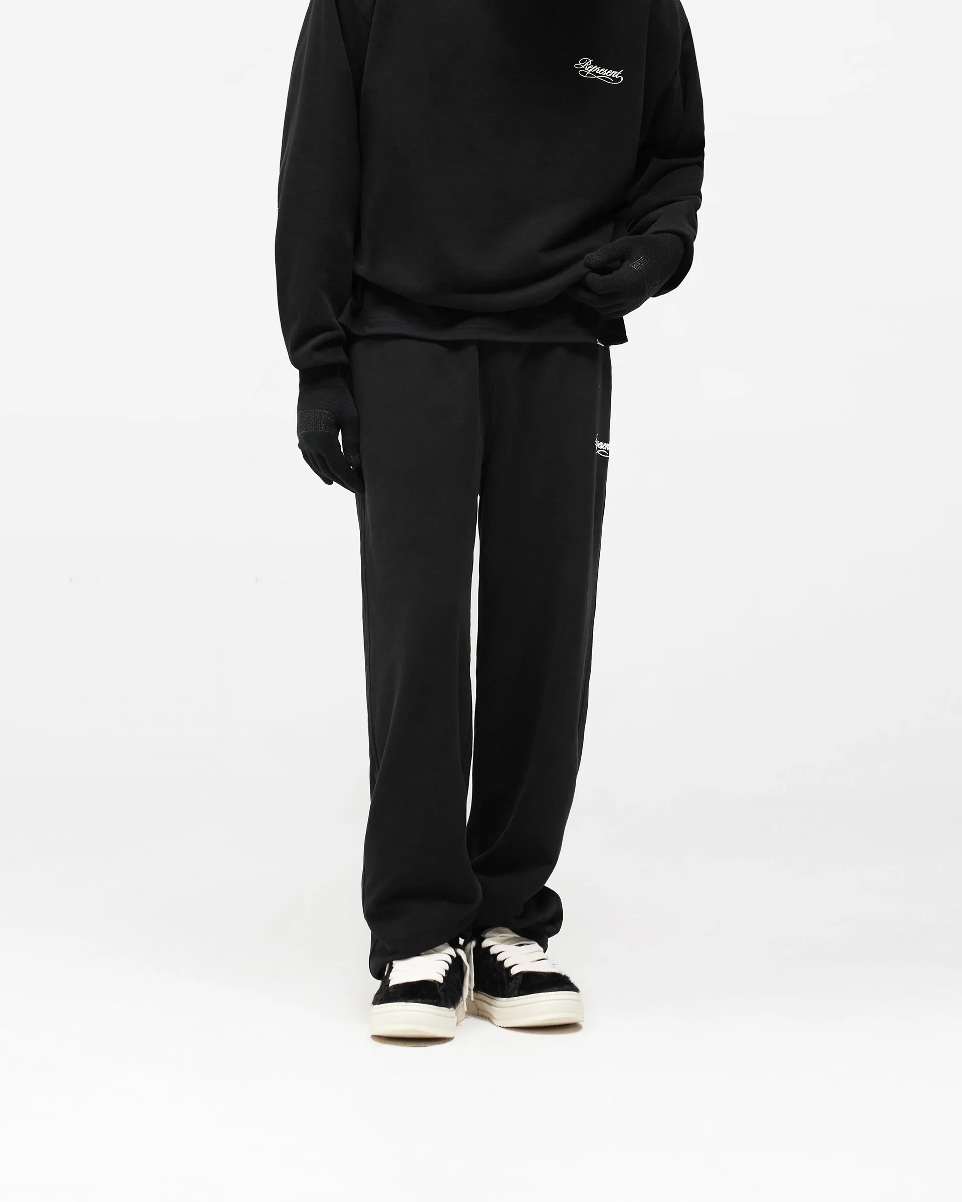 Dual Layer Script Sweatpants - Jet Black sold by Represent product image thumbnail 2