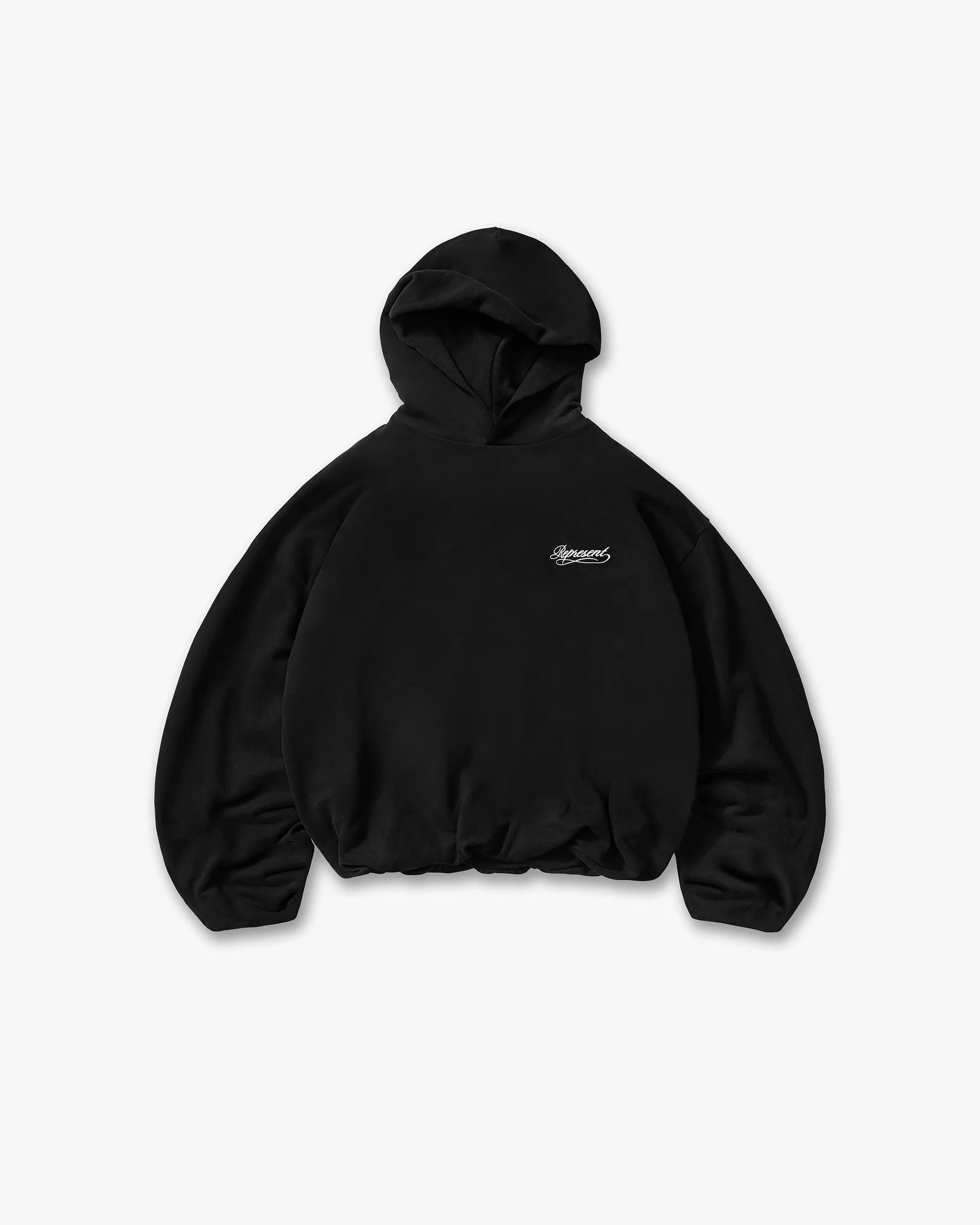 Dual Layer Script Hoodie - Jet Black sold by Represent